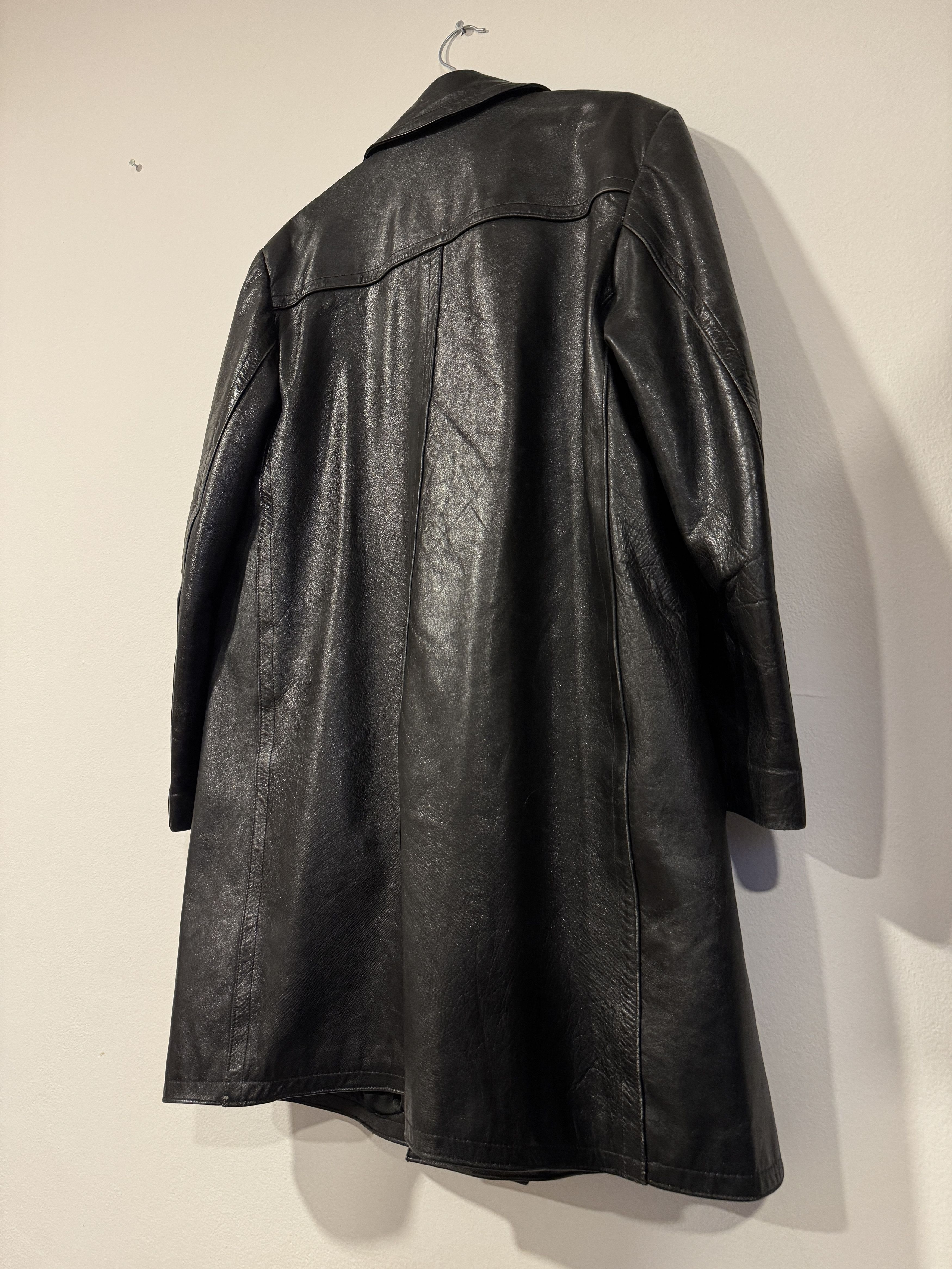 Vintage Leather trench coat vintage archive 80s tailored L Size US L / EU 52-54 / 3 - 8 Thumbnail