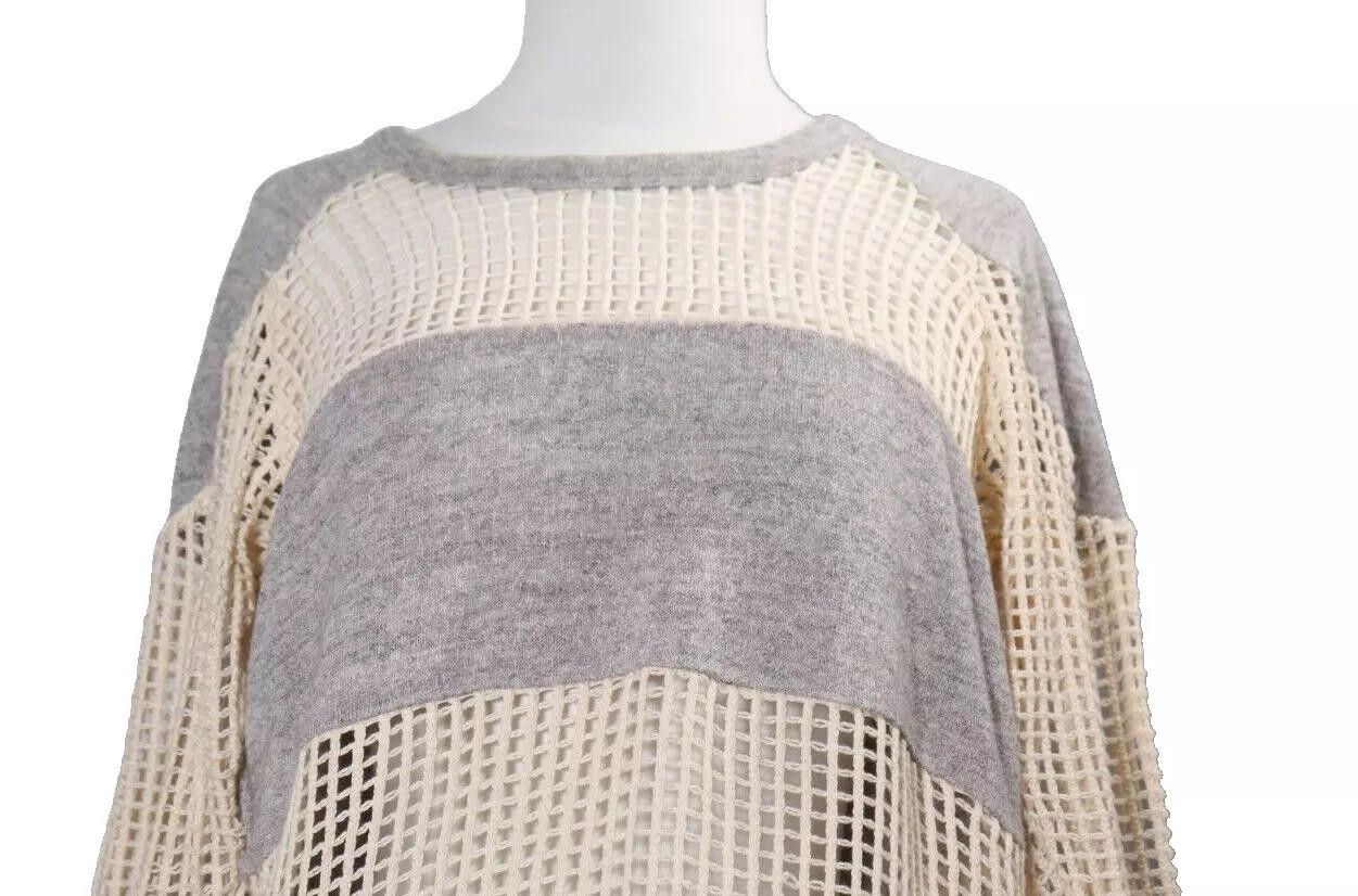 Isabel Marant Isabel Marant Women's 42 Cream Grey Knit Sweater Tunic Top Size M / US 6-8 / IT 42-44 - 1 Thumbnail