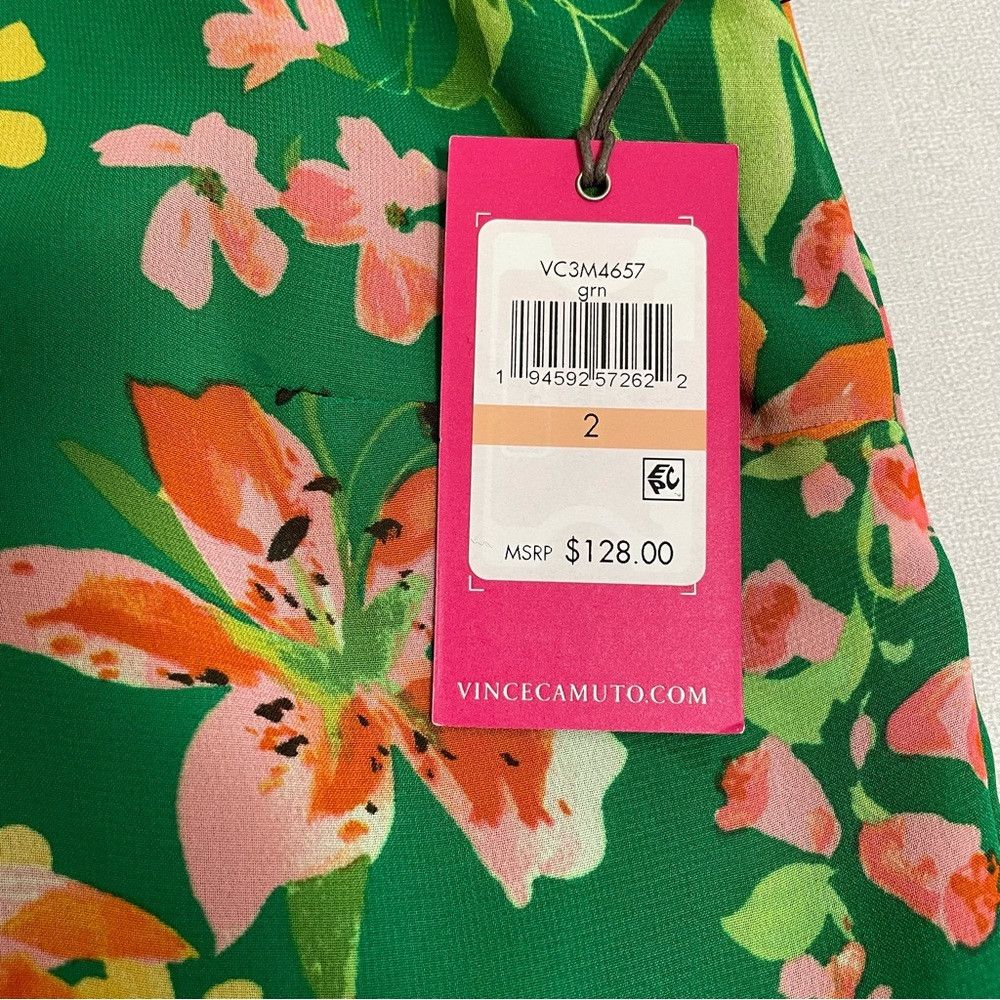 vince camuto green floral dress Flowy Ivory Maxi Dress - All Dresses main image 0