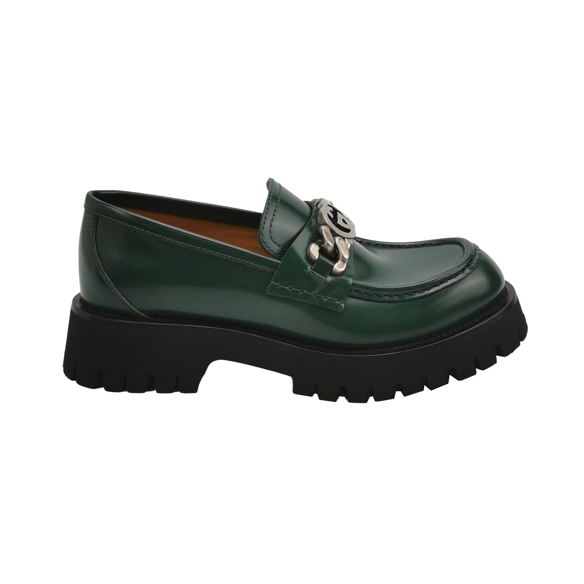 Gucci Gucci Green Leather GG Logo Loafers US 8.5 Size US 8 / EU 41 - 1 Thumbnail
