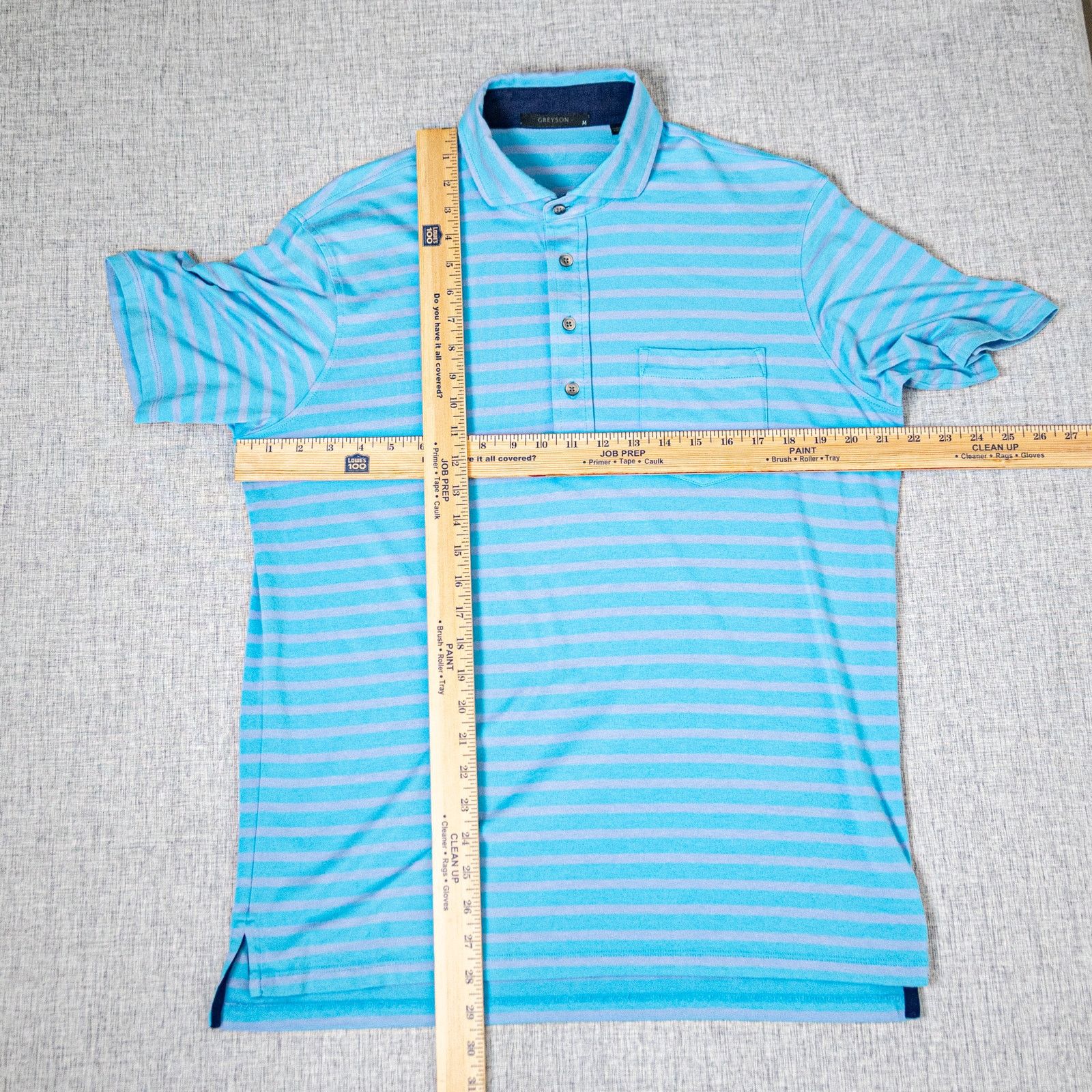 Other Greyson Medium Blue striped Golf Polo shirt Short Sleeve Size US M / EU 48-50 / 2 - 5 Thumbnail
