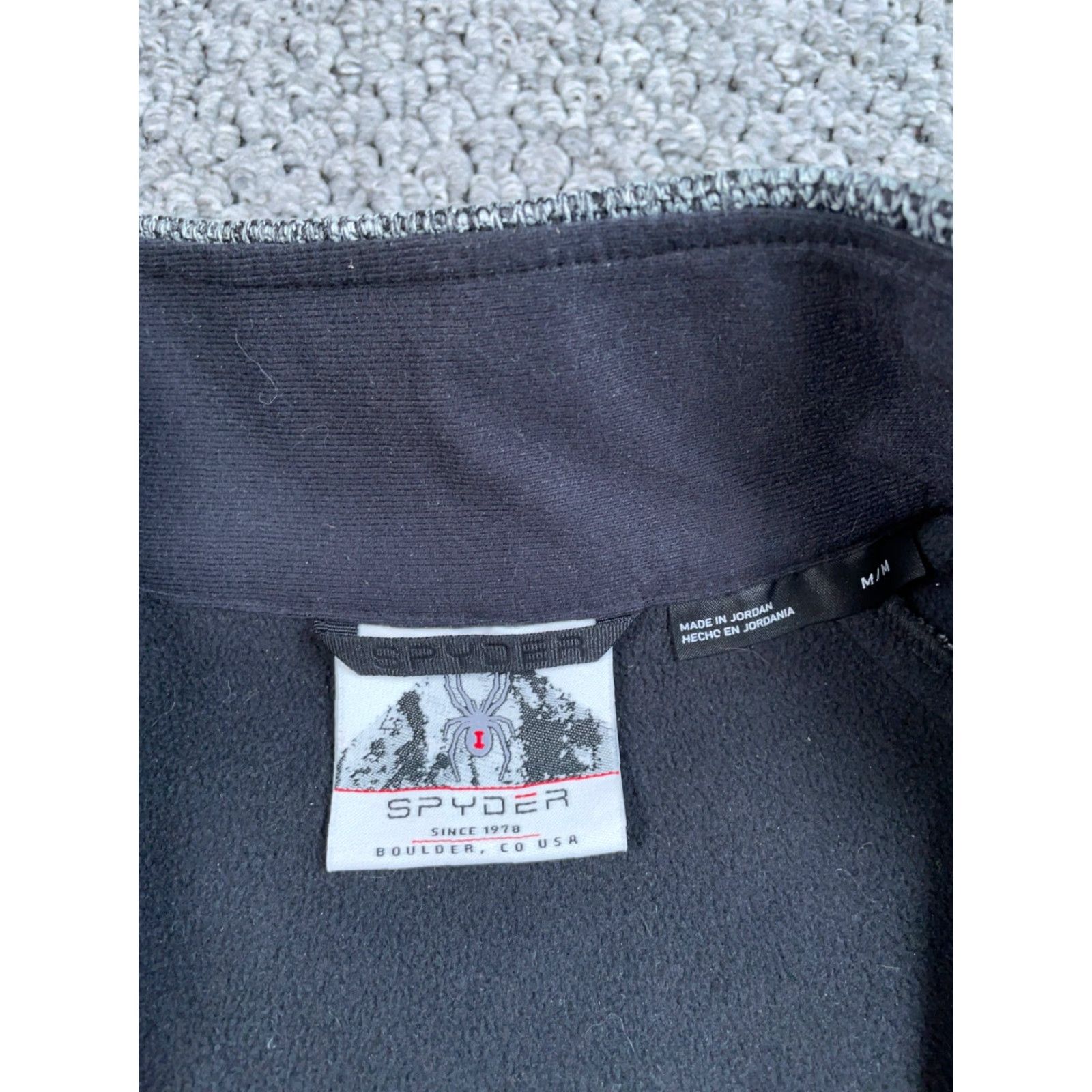 Spyder Spyder 1/4 Zip Marble Pullover Jacket Adult Medium Gray Black Mock Neck Ski Outdoors Size US M / EU 48-50 / 2 - 3 Thumbnail
