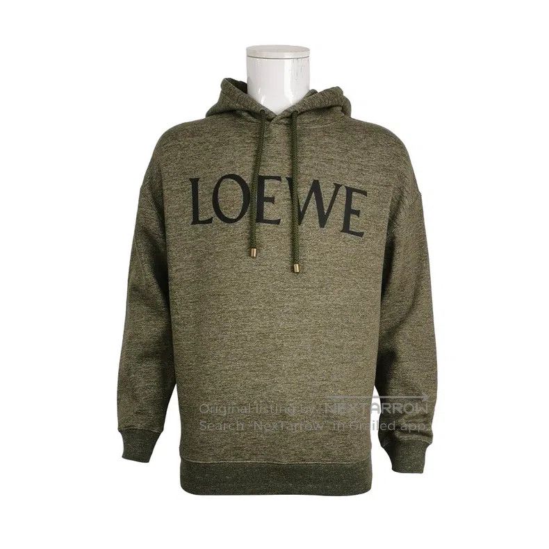 Loewe Loewe Cotton logo embroidered hooded sweatshirt Size S / US 4 / IT 40 - 1 Thumbnail