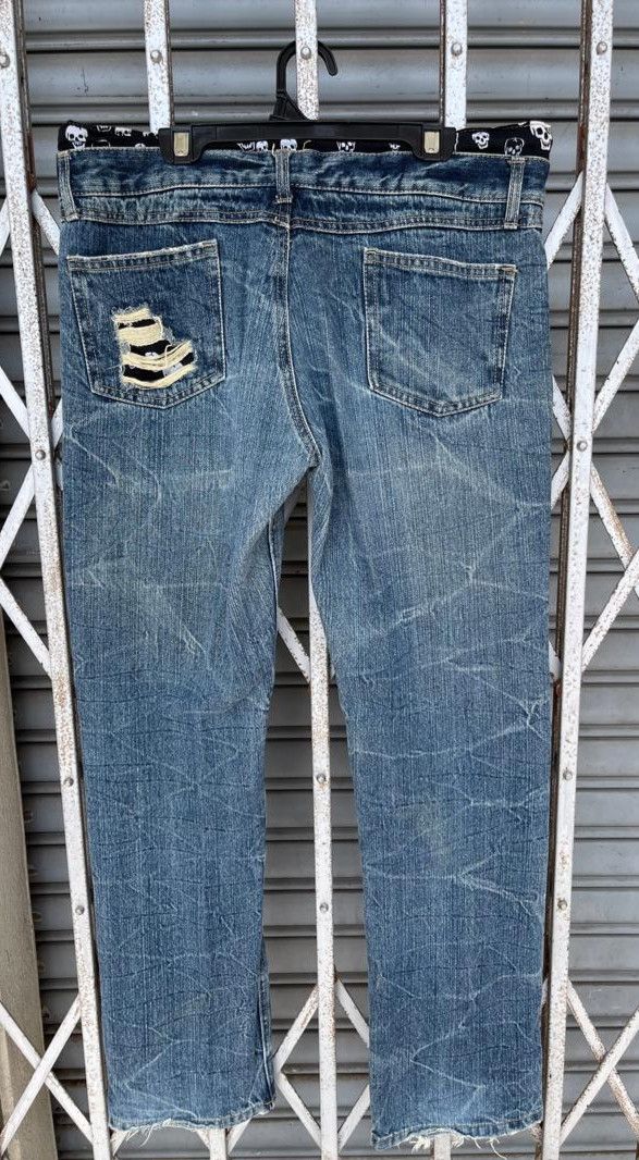 If Six Was Nine × Japanese Brand × Le Grande Bleu (L.G.B.) 🔥RARE !! VINTAGE DOUBLE WAIST PLAYCHESS RIPPED JEANS Size US 33 - 2 Thumbnail
