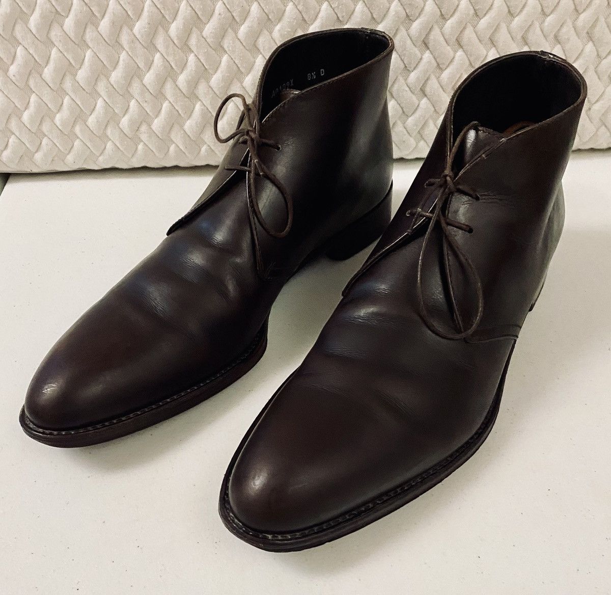 Ermenegildo Zegna Ermenegildo Zegna 🇮🇹 Dk Brown Calfskin Chukka Boots 8.5 D VGC Size US 8.5 / EU 41-42 - 17 Thumbnail