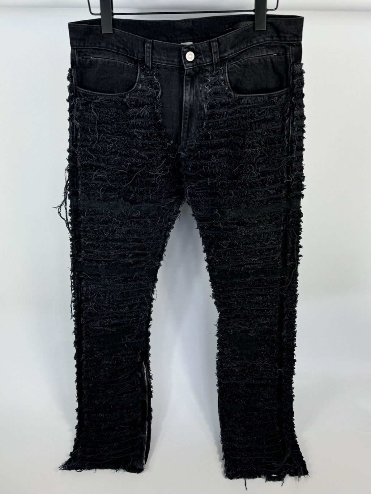 1017 ALYX 9SM × Blackmeans DISTRESSED DETAILED DENIM JEANS Size US 32 / EU 48 - 1 Thumbnail
