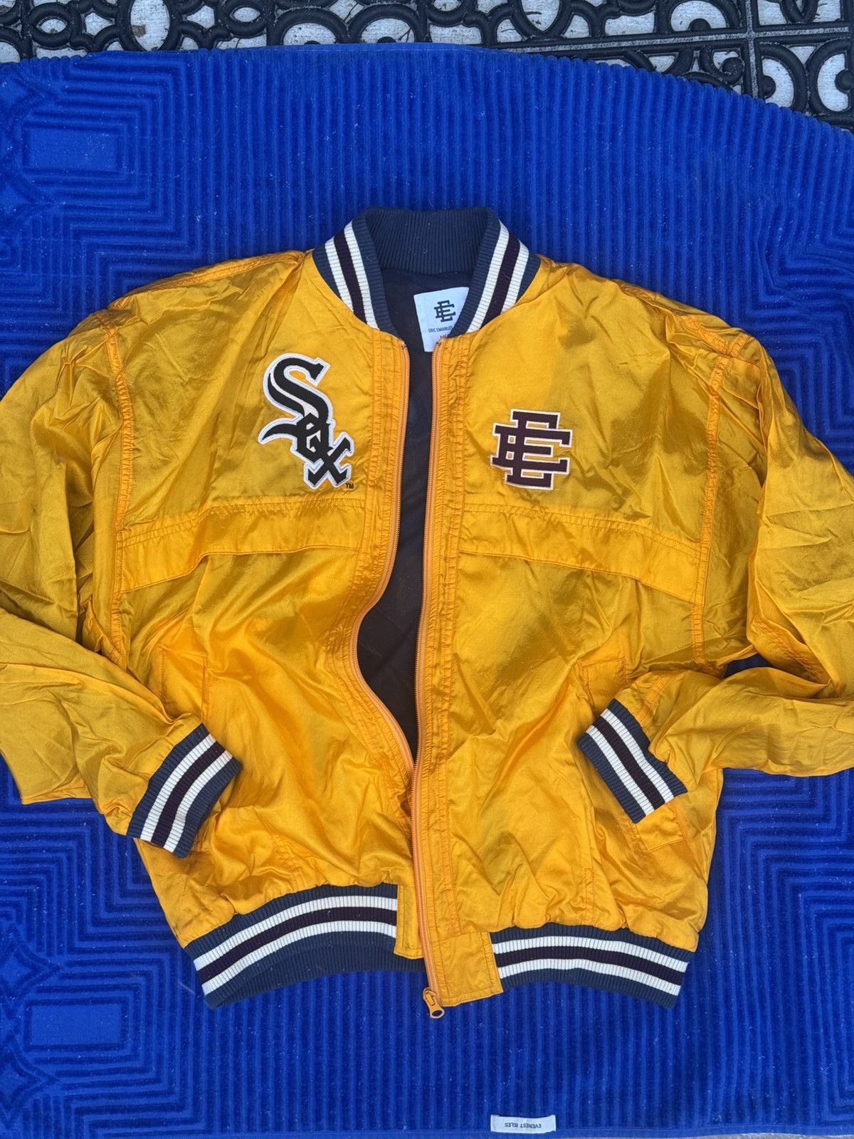 White Sox x Eric Emanuel MLB Nylon Yellow windbreaker NEW