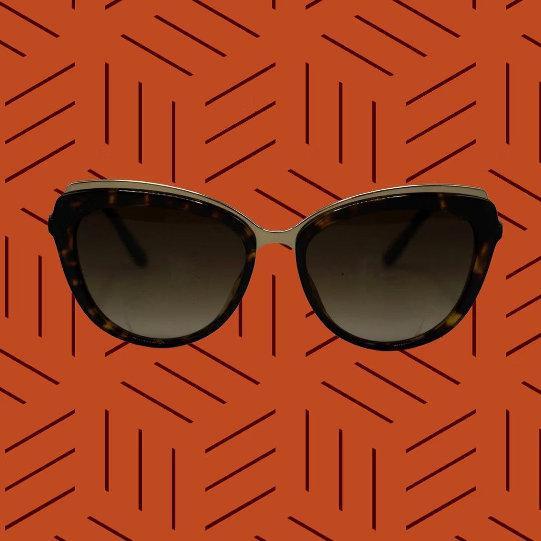 Dolce & Gabbana VINTAGE Dolce & Gabbana DG4304 Cat-Eye Sunglasses 57mm Italy — Scratched Gold Frame Womens 502/13 Havana Brown Gradient Size ONE SIZE - 1 Thumbnail