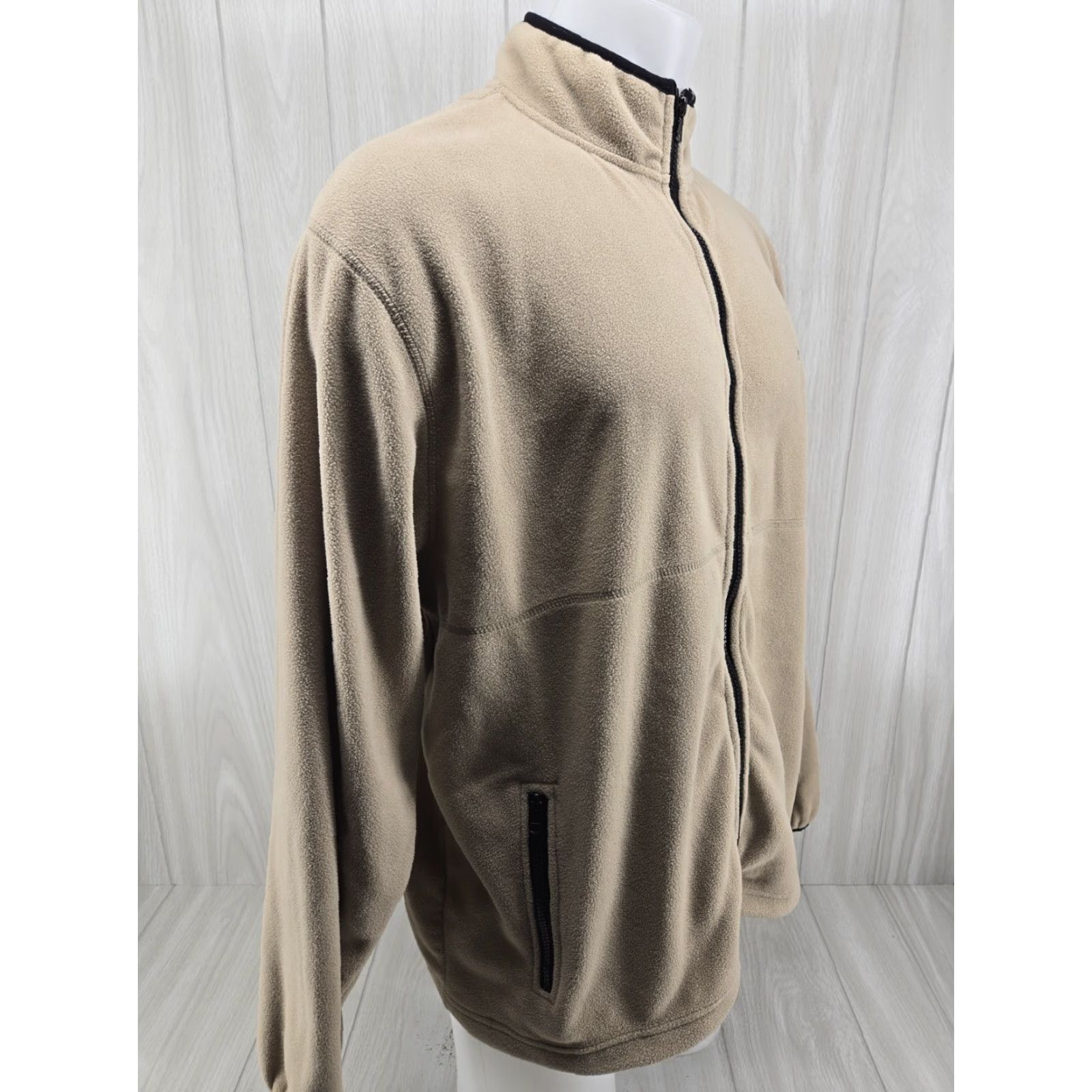 Logo 7 Ducks Unlimited Men's Fleece Jacket XL Full Zip Tan Hunting Embroidered Logo Size US XL / EU 56 / 4 - 4 Thumbnail