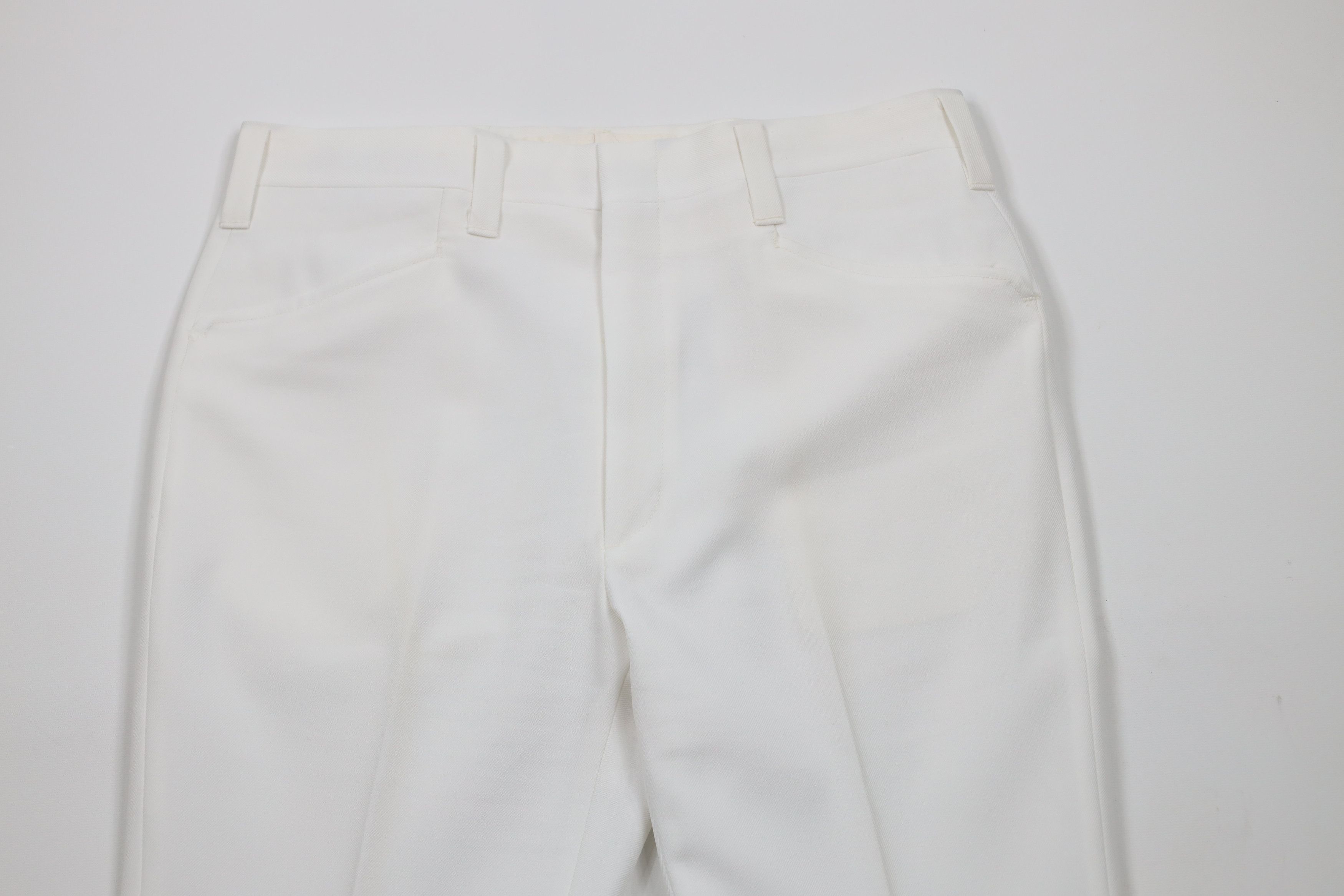 Vintage Vintage 70s Streetwear Flared Wide Leg Chino Pants White USA Size US 32 / EU 48 - 2 Thumbnail