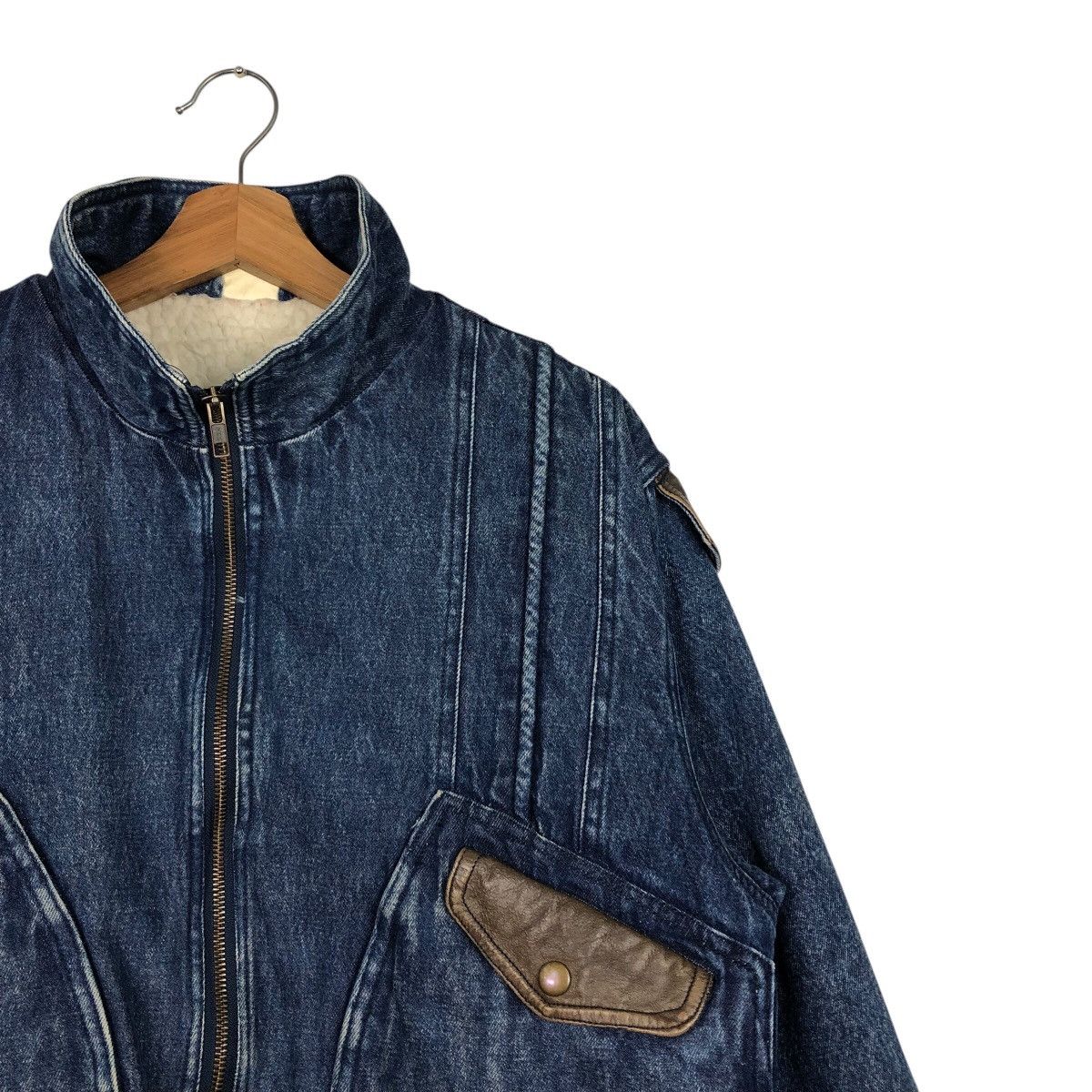 Japanese Brand 📌Vintage Bomber Denim Jacket Unbranded Blanket Issey Miyake Size US M / EU 48-50 / 2 - 7 Thumbnail