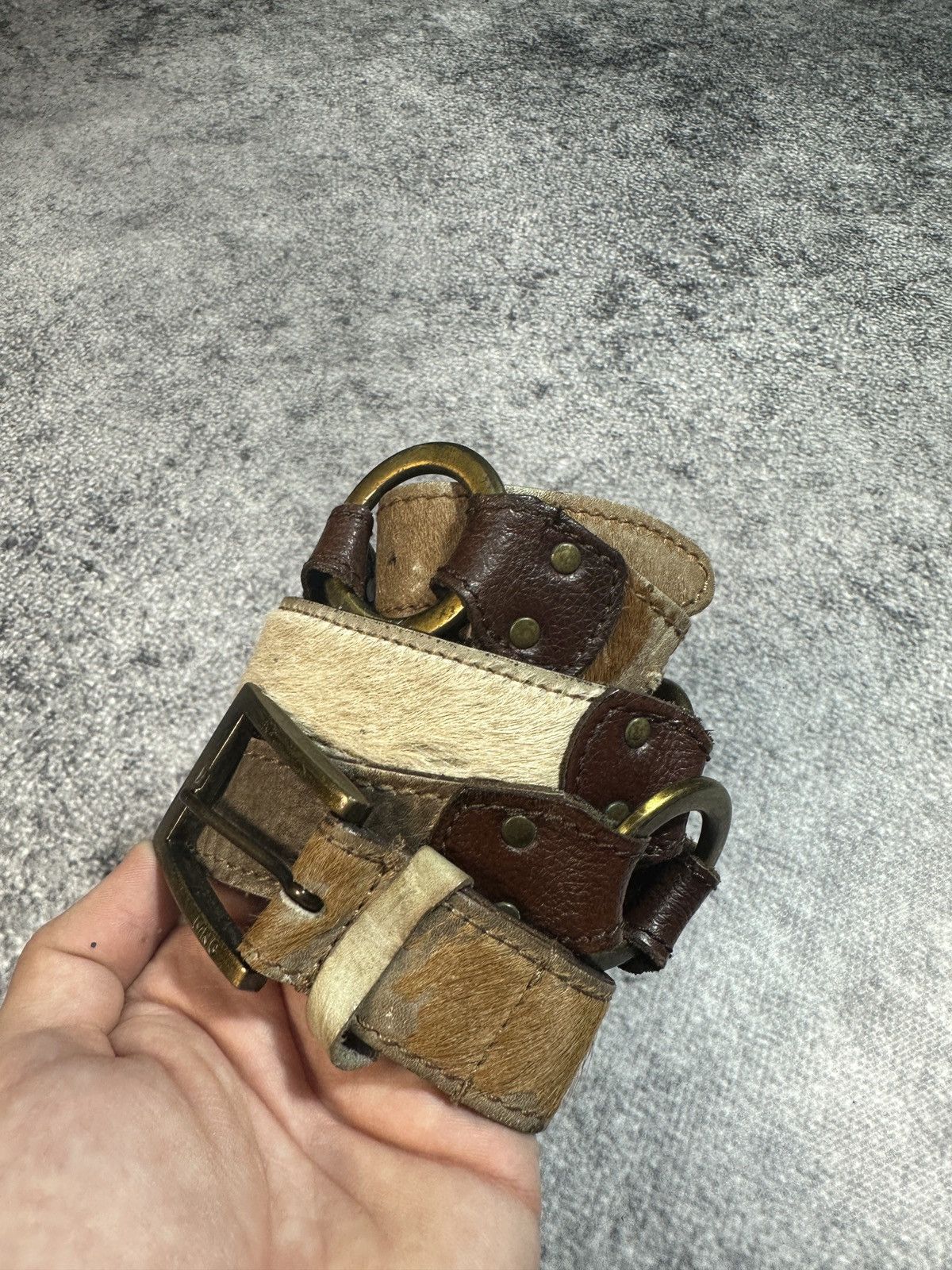 Cowboy Equipment × Leather Y2K Vintage Cowboy Leather Belts Streetwear Avant Garde Rare Size ONE SIZE - 1 Thumbnail