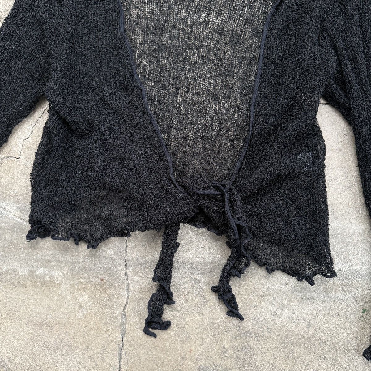 Vintage Vintage Y2K Hand Made Knit Mesh Blouse Issey Miyalke Style Size S / US 4 / IT 40 - 2 Thumbnail