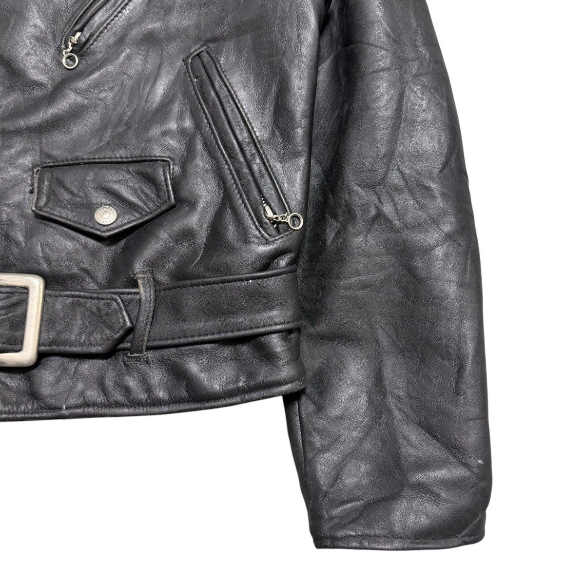 Schott Vintage 80s Schott Perfecto 618 Double Colar Leather Jacket Size US S / EU 44-46 / 1 - 8 Thumbnail