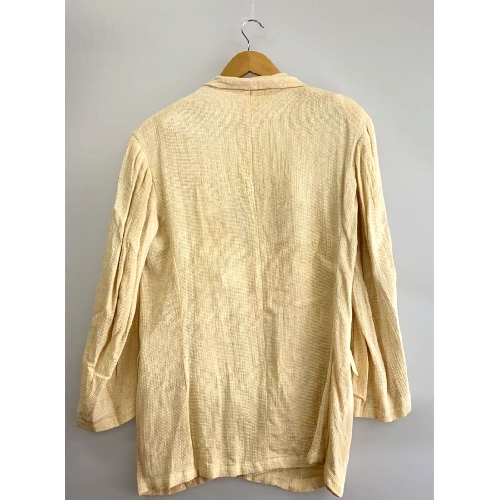 Yohji Yamamoto VINTAGE YOHJI YAMAMOTO Y'S TAILORED JACKET LINEN MATERIAL BEIGE 2B USED WOMEN Size L / US 10 / IT 46 - 2 Thumbnail
