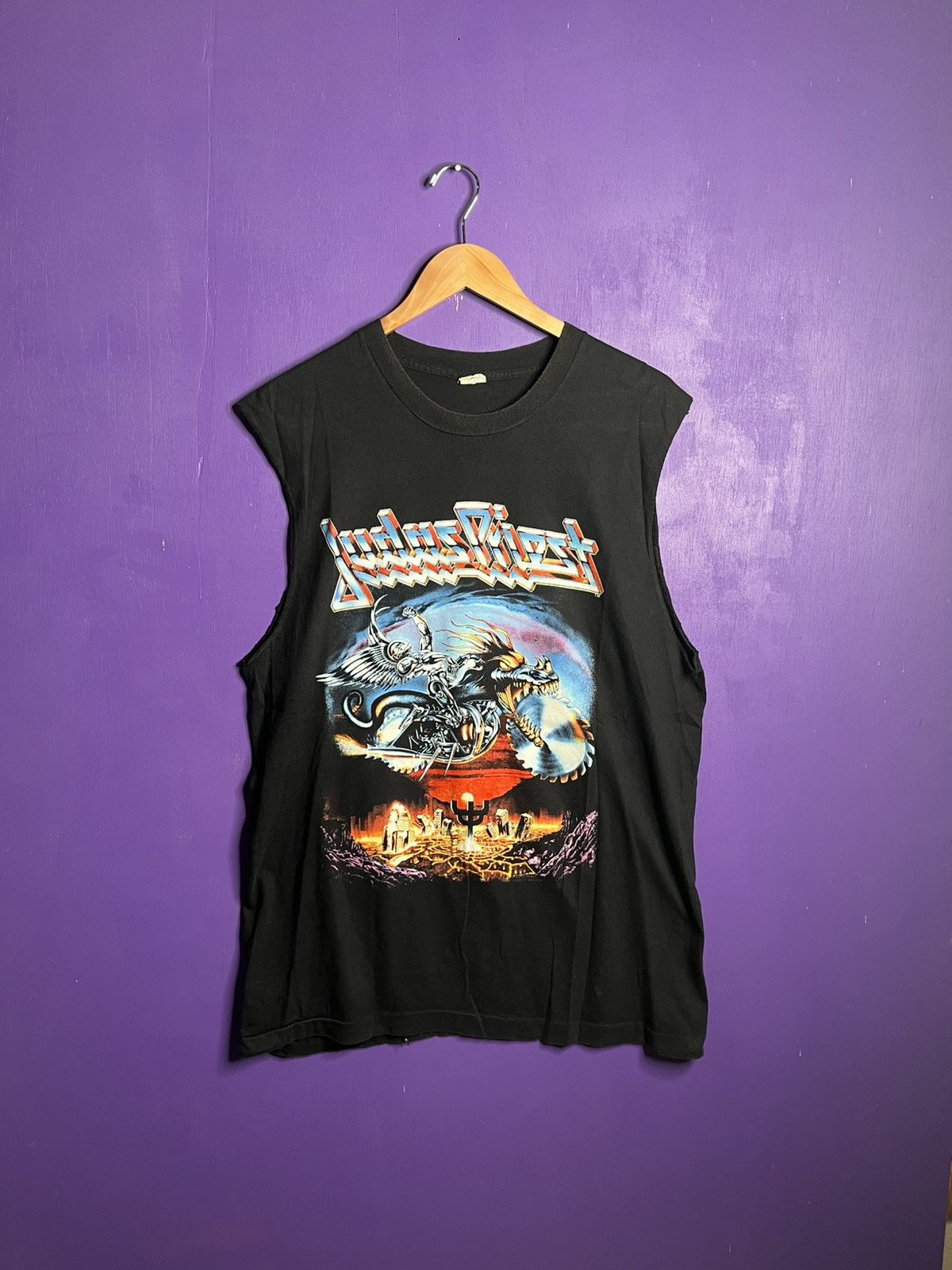 Band Tees × Vintage Vintage 1990 Judas Priest painkiller tour tank top Size US XL / EU 56 / 4 - 1 Thumbnail