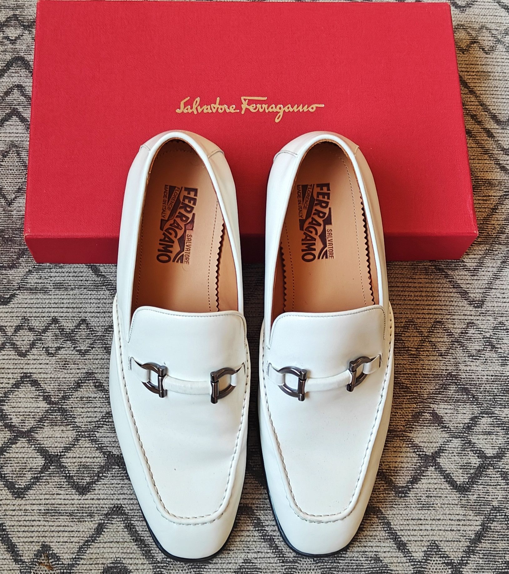 Salvatore Ferragamo White Laofer Size US 9.5 / EU 42-43 - 3 Thumbnail