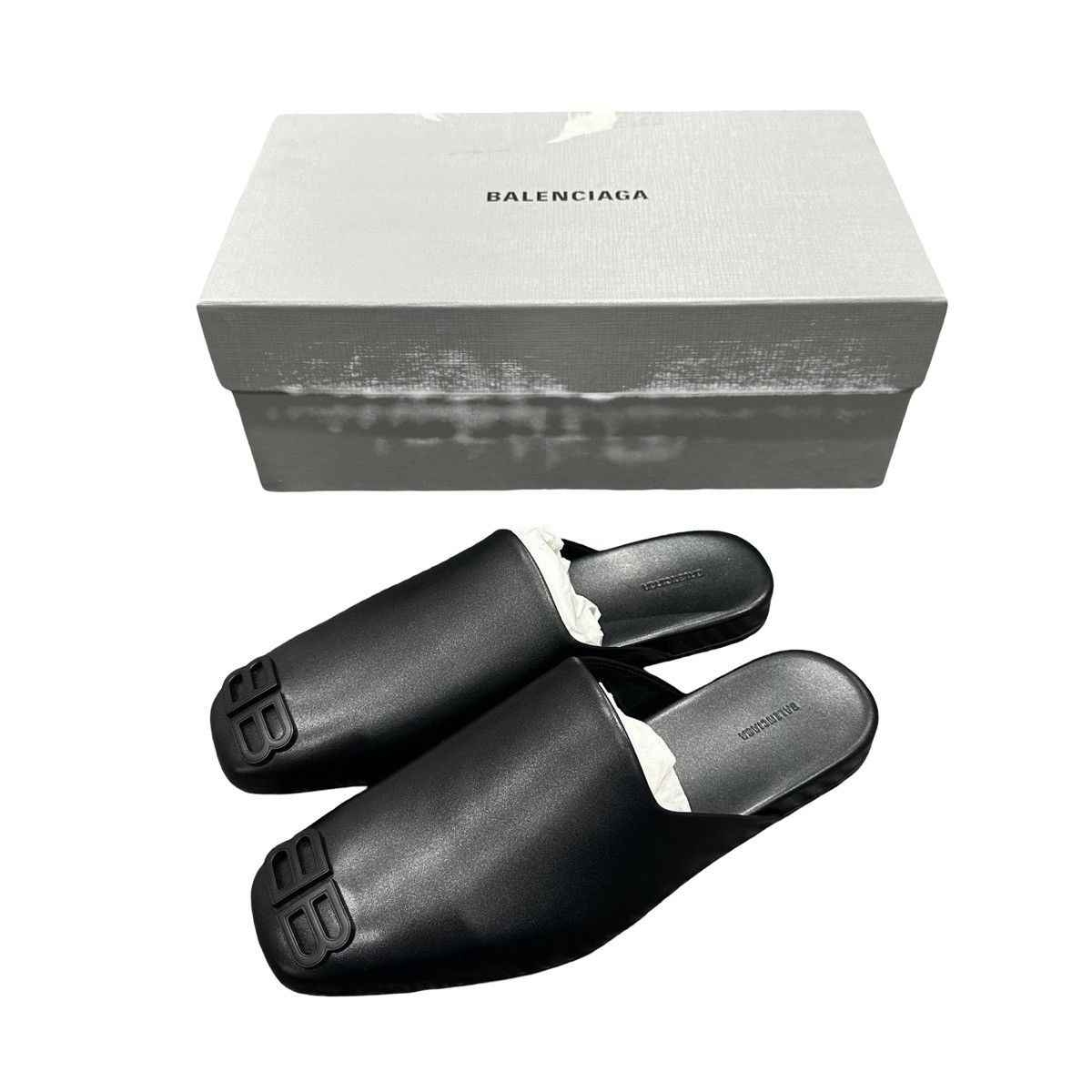 Balenciaga Balenciaga Cosy BB Mules in black leather Size US 8 / EU 41 - 1 Thumbnail