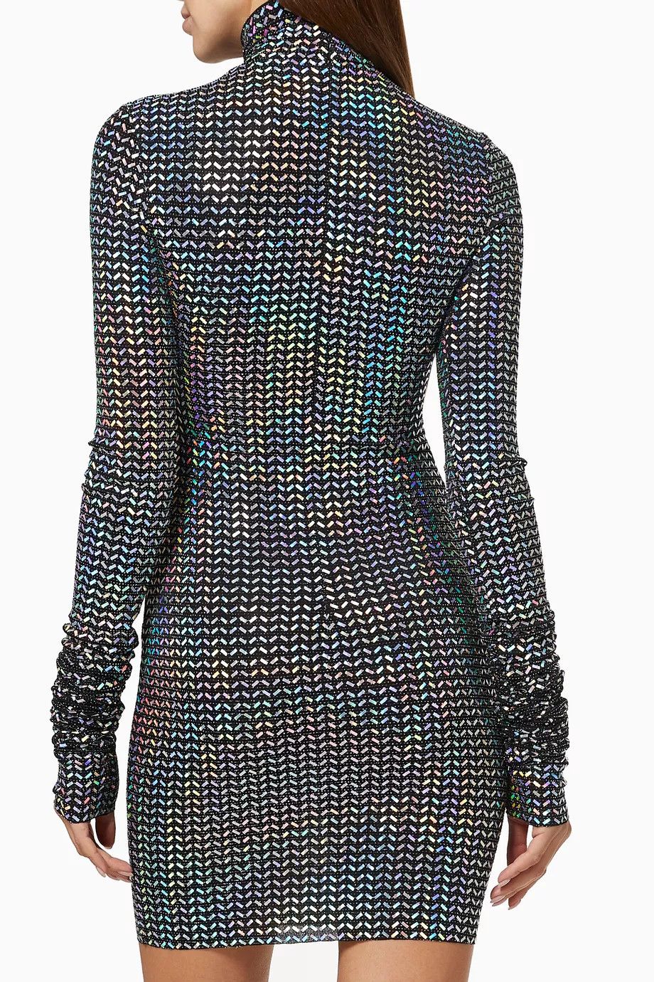 Dolce & Gabbana o1y0825 Turtleneck Mini Dress in Multicolor Size XS / US 0-2 / IT 36-38 - 3 Thumbnail