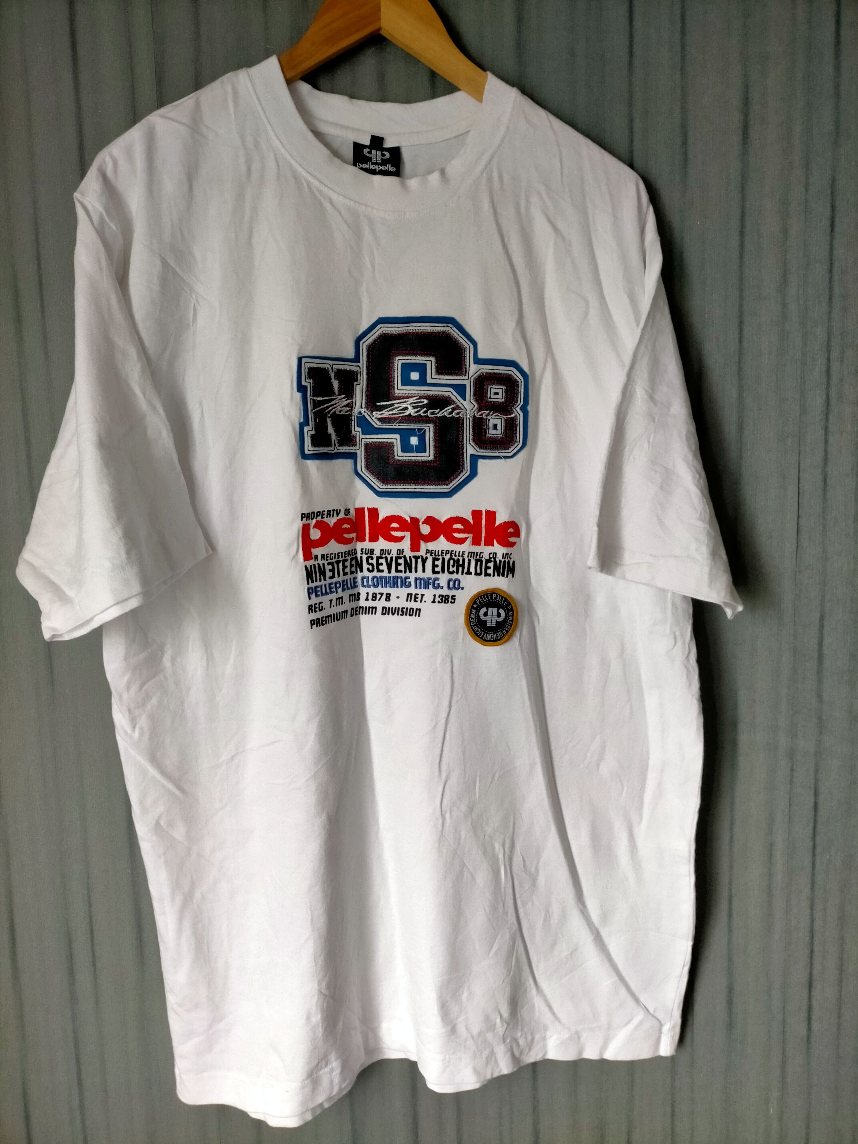 Pelle Pelle Pelle Pelle Embroidered Spell out White tee XL Size US XL / EU 56 / 4 - 3 Thumbnail