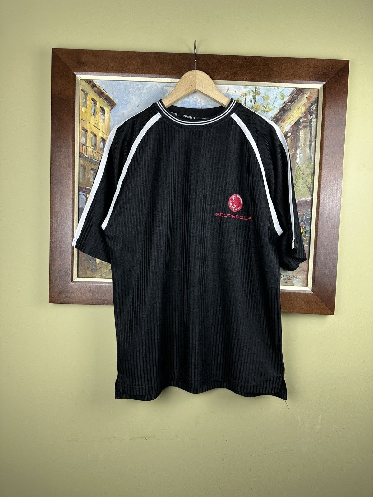 Other Vintage 2000s y2k Southpole jersey shiny tee T-shirt Size US XL / EU 56 / 4 - 1 Thumbnail