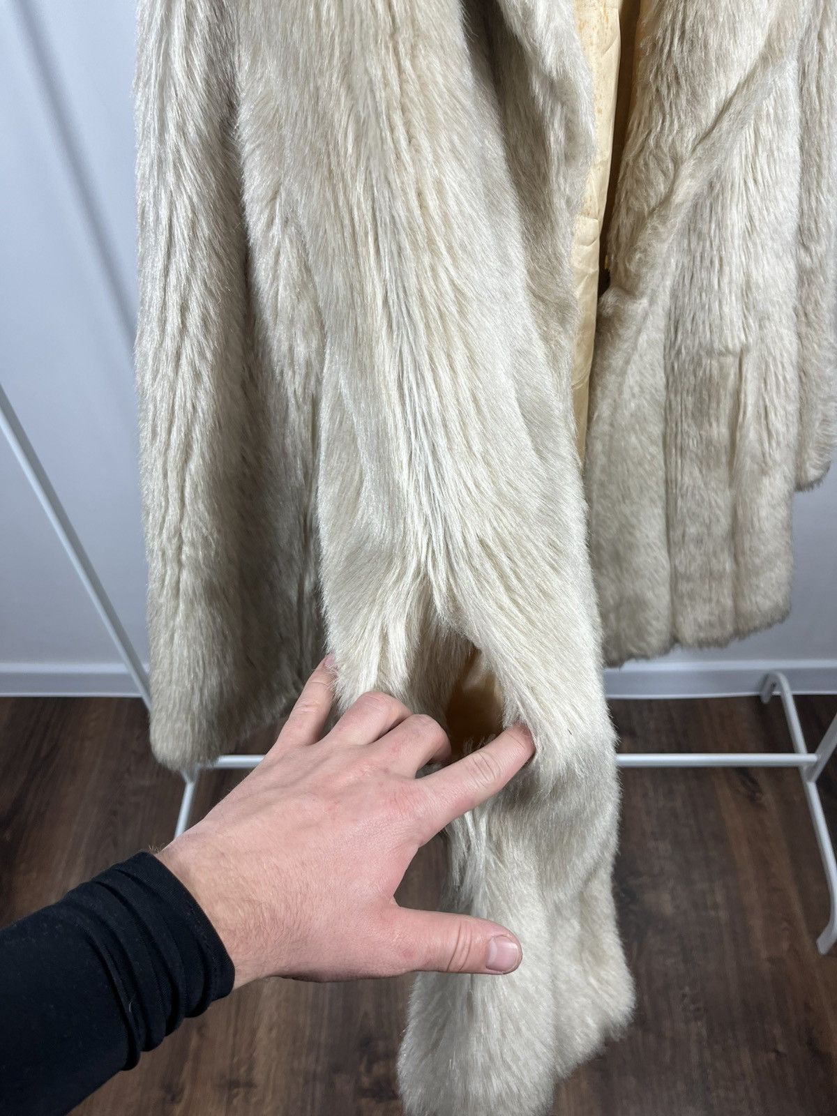 Other Vintage Faux Fur Coat Beige Women’s Size UK 14 EU 42 Size XXL / US 16-18 / IT 52-54 - 9 Thumbnail