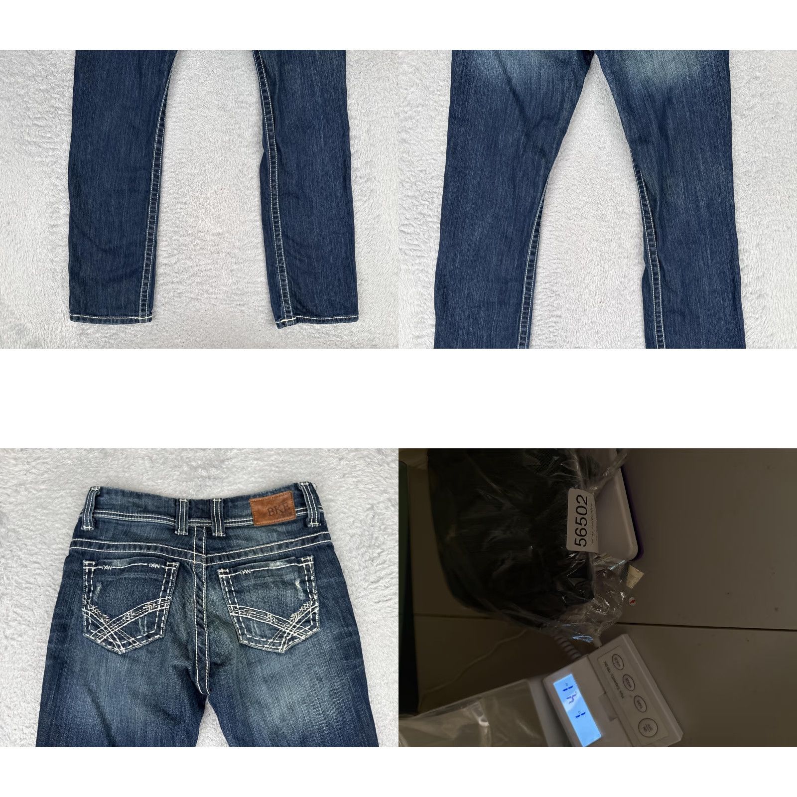 Vintage BKE Payton Jeans Women 26R Blue Medium Wash Straight Distressed 5-Pocket Denim Regular 30in Inseam 26x30 Size 26" / US 2 / IT 38 - 10 Thumbnail