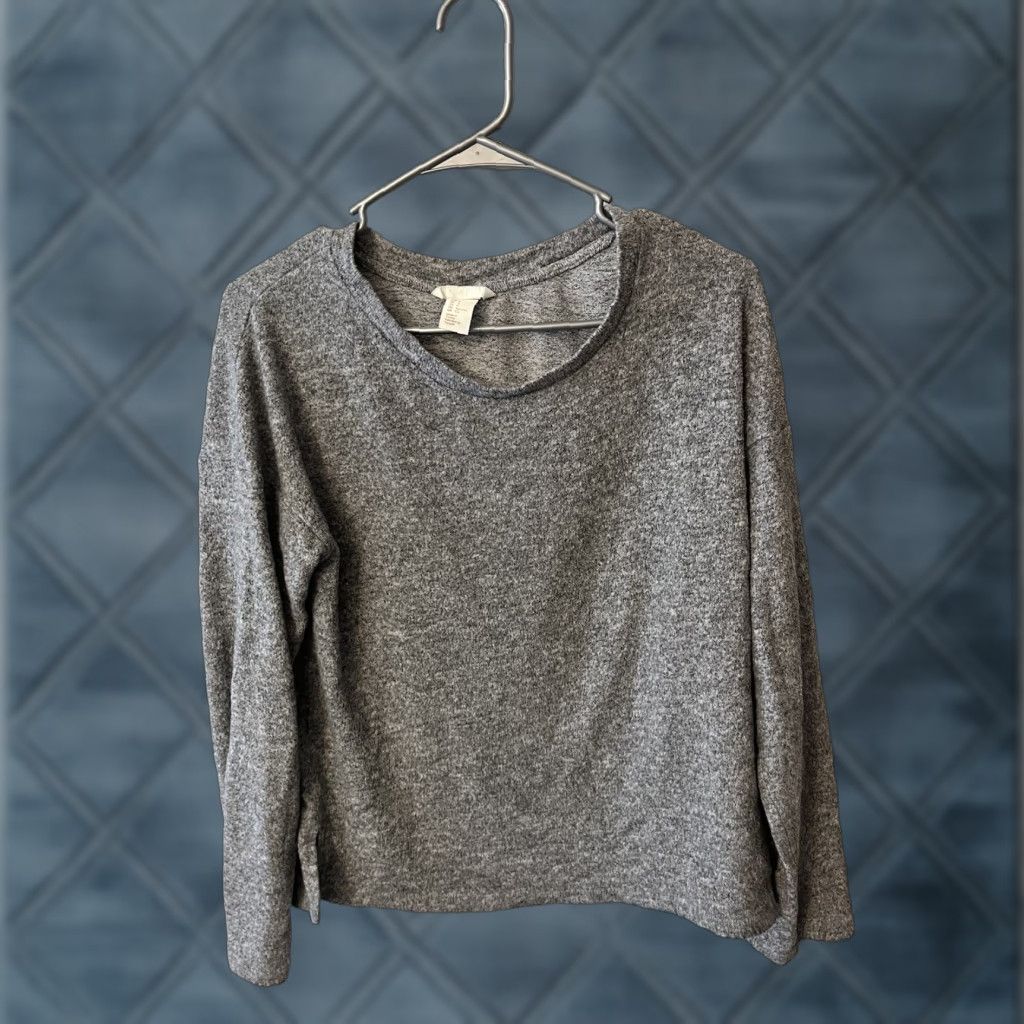 H&M H&M Basic Round Neck Pullover Sweater Women's Small Gray Long Sleeve Size S / US 4 / IT 40 - 1 Thumbnail