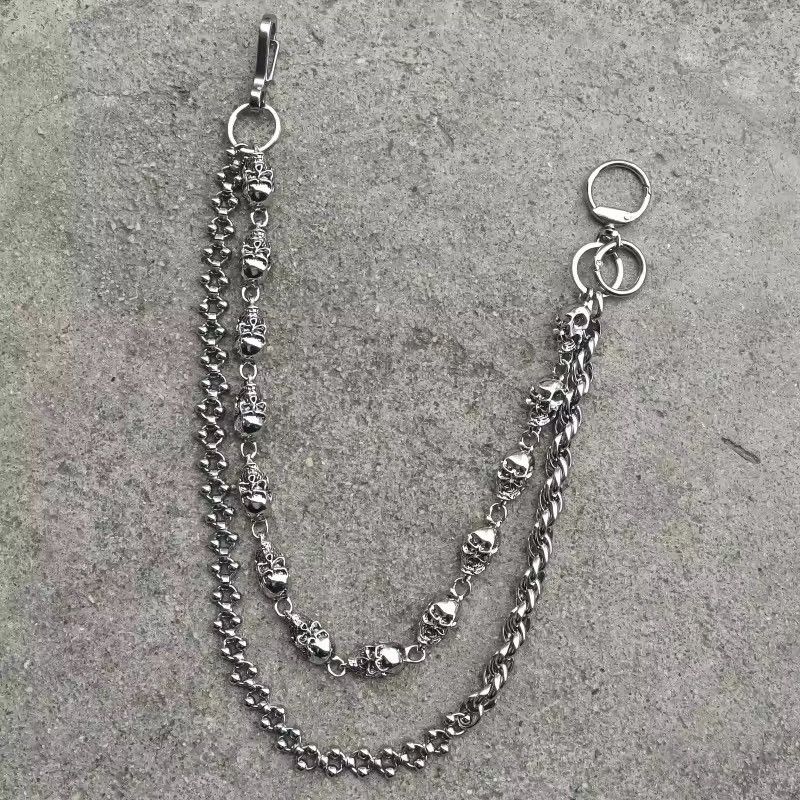 Other Gothic Punk Skulls Stainless Steel Beads Skeleton Chain Size ONE SIZE - 4 Thumbnail