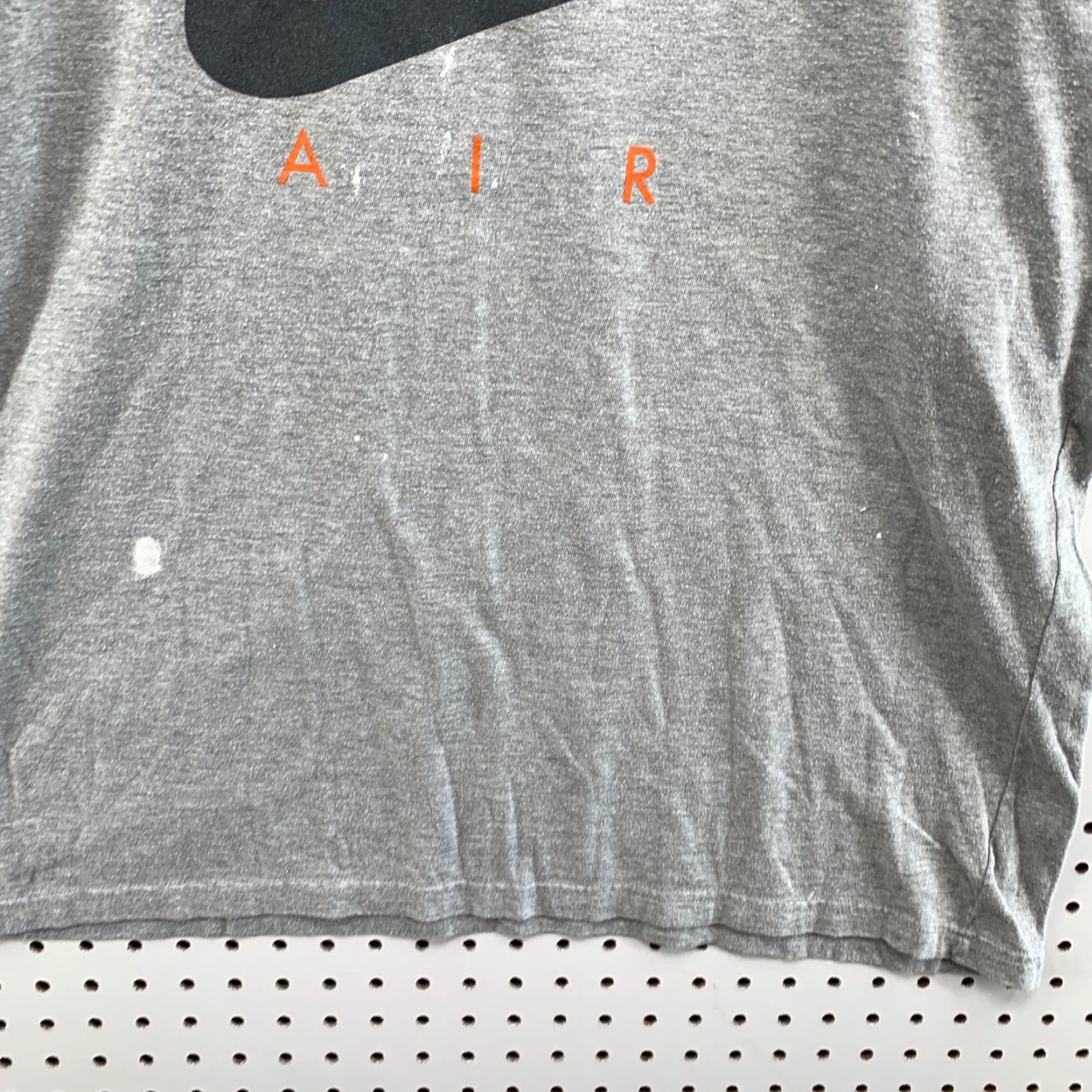 Nike VINTAGE Nike Shirt Gray Adult XL 23x28.5 Swoosh Check Short Sleeve Crew Neck 90s Decade Mens Size US XL / EU 56 / 4 - 6 Thumbnail