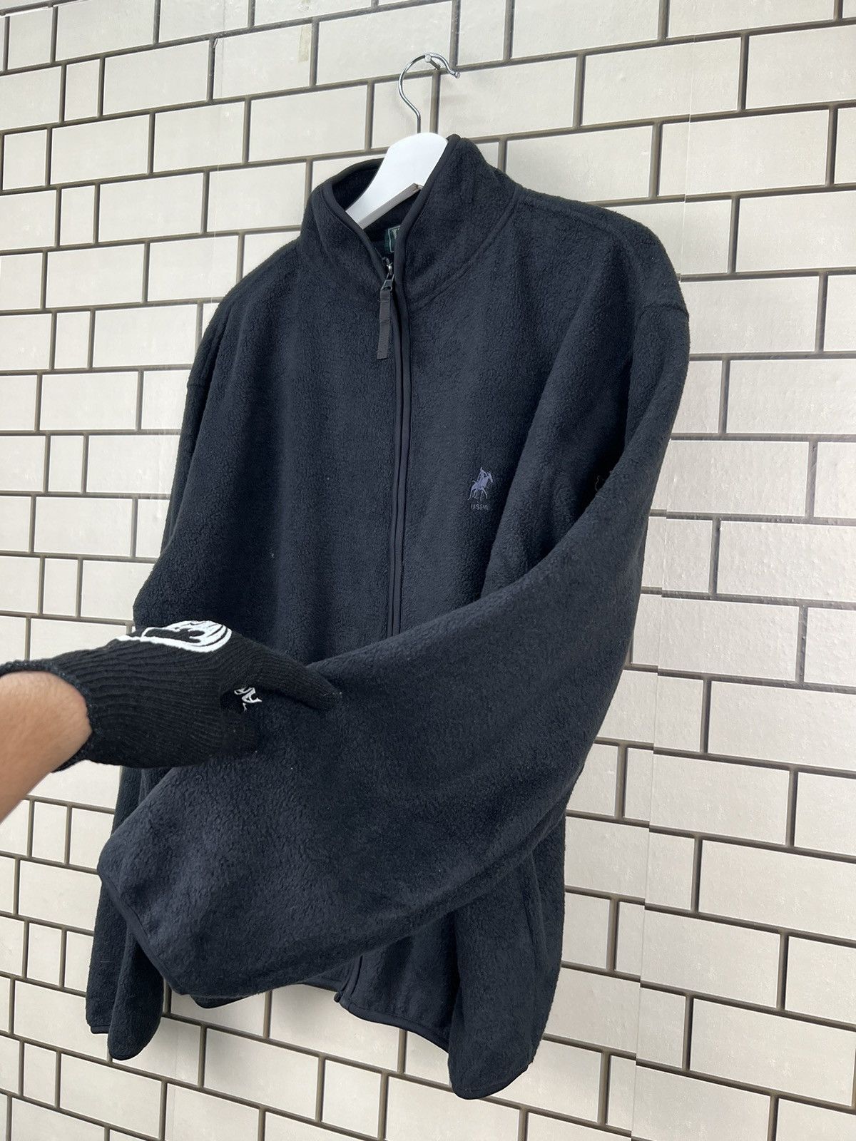 U.S. Polo Assn. × Vintage Vintage USPA Polo Association Zip Up Fleece Jacket Size US L / EU 52-54 / 3 - 5 Thumbnail