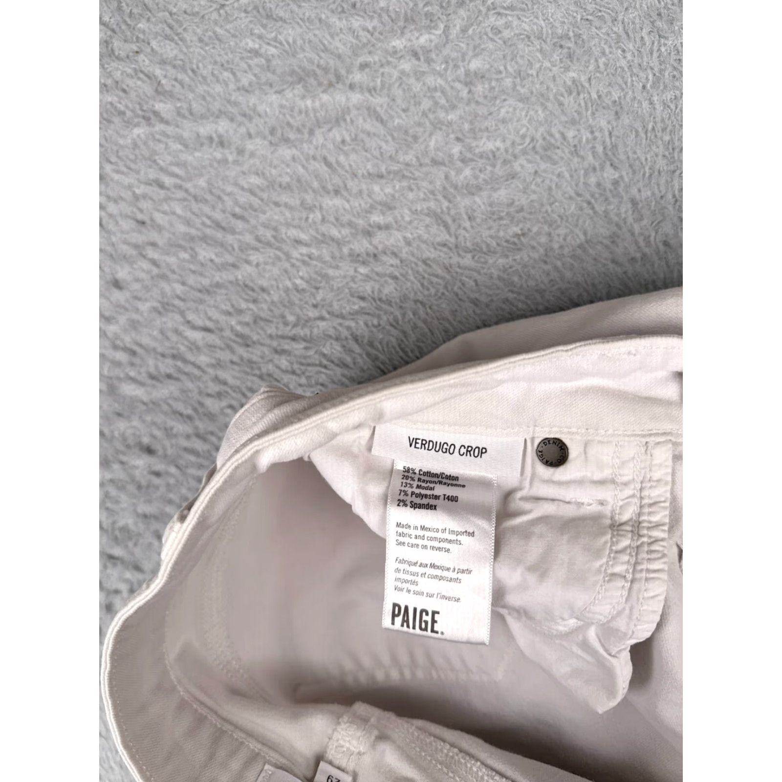 Anthropologie VINTAGE Anthropologie Paige Skinny Jeans Women 29 White Denim Crop Spring Summer Fall Winter Adult Slim Fit 5-Pocket Gu Size 29" - 7 Thumbnail