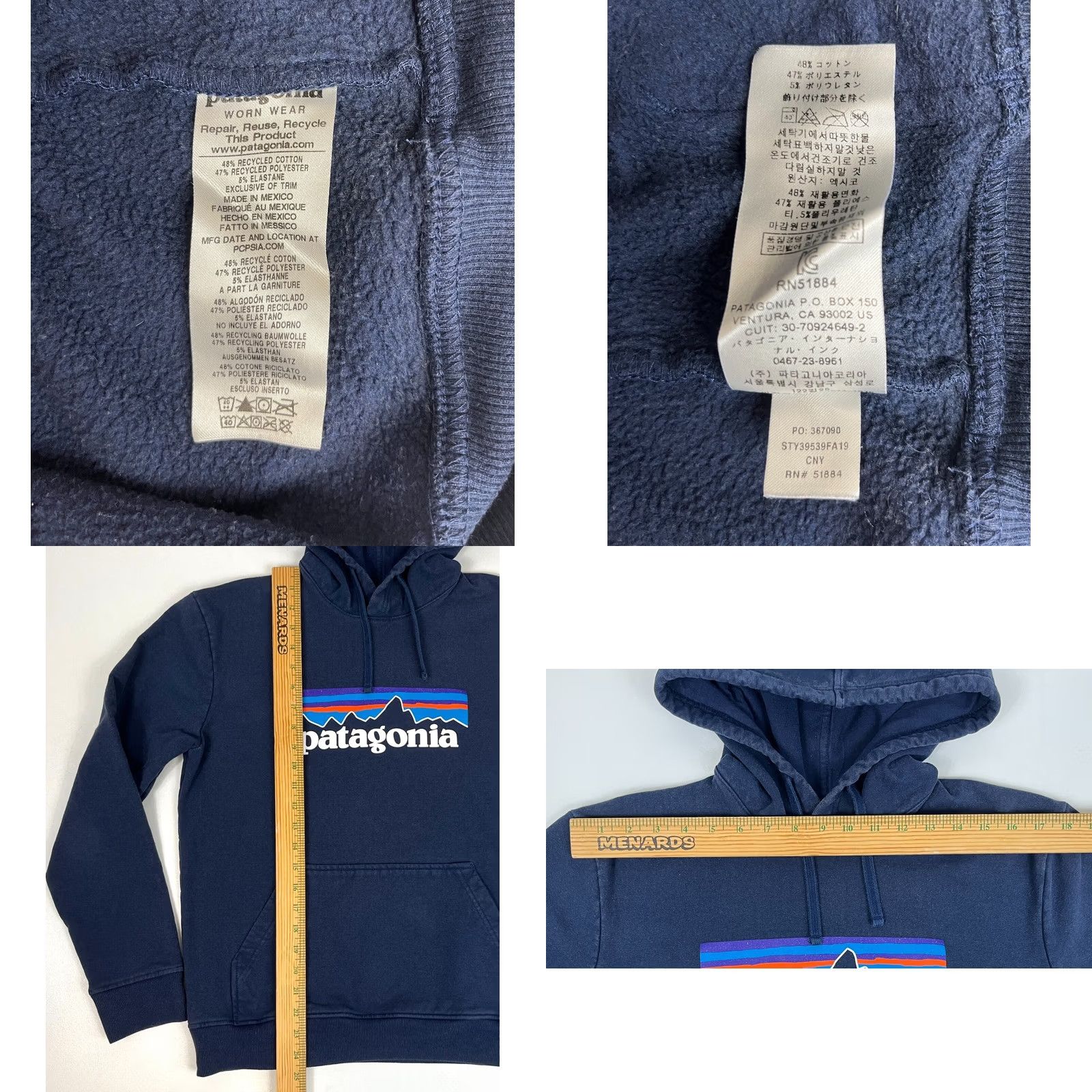 Patagonia Patagonia Men's Uprisal Hoody Hoodie Navy XS S M L XL Size US S / EU 44-46 / 1 - 8 Thumbnail