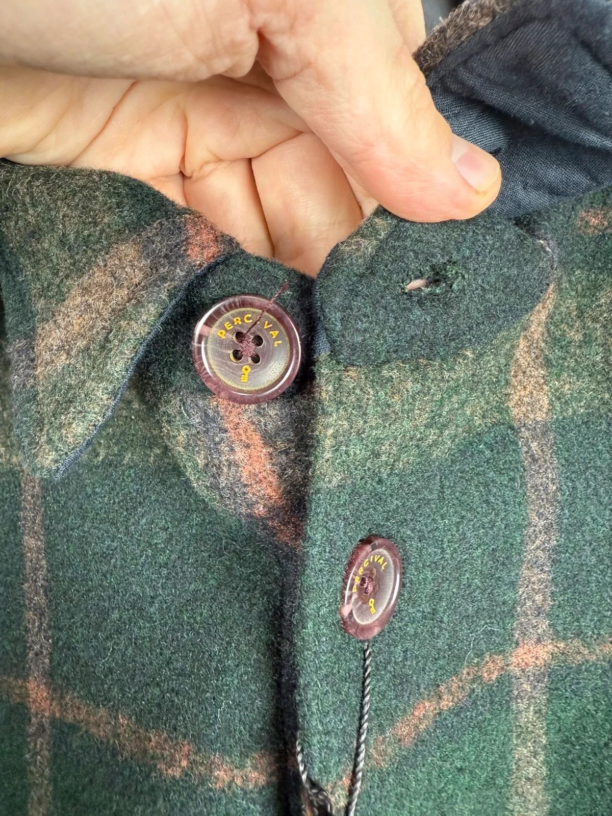 Percival Percival Plaid Warm Shaket Dax Button Up Polyester size XL Size US XL / EU 56 / 4 - 5 Thumbnail