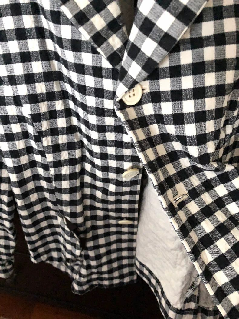 Comme des Garcons Comme des Garcons Black-and-white plaid coat with small we Size L / US 10 / IT 46 - 3 Thumbnail