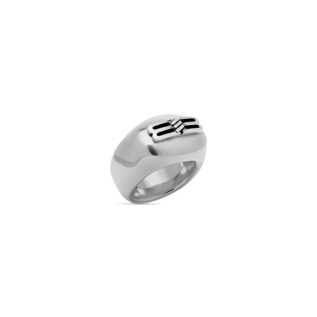 Balenciaga o1tr1nto0725 Size: 62 / BB Icon Signet Ring in Silver Size ONE SIZE - 1 Thumbnail