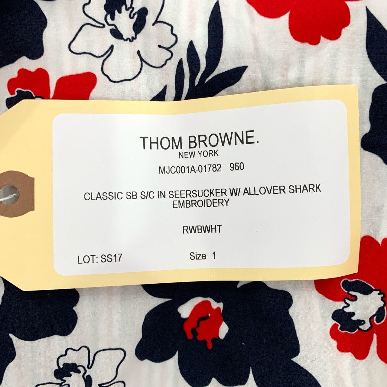 Thom Browne Thom Browne Shark Embroidery Pink Seersucker Striped Blazer Size US S / EU 44-46 / 1 - 7 Thumbnail