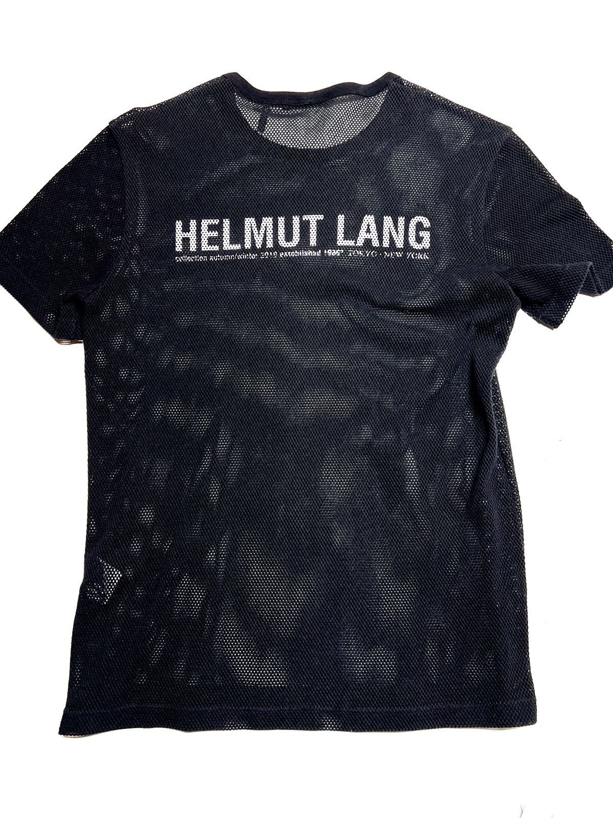 【HELMUT LANG関税込★】MESH T-SHIRT WITH LOGO Helmut Lang Mesh Logo Tee | WWW.HELMUTLANG.COM