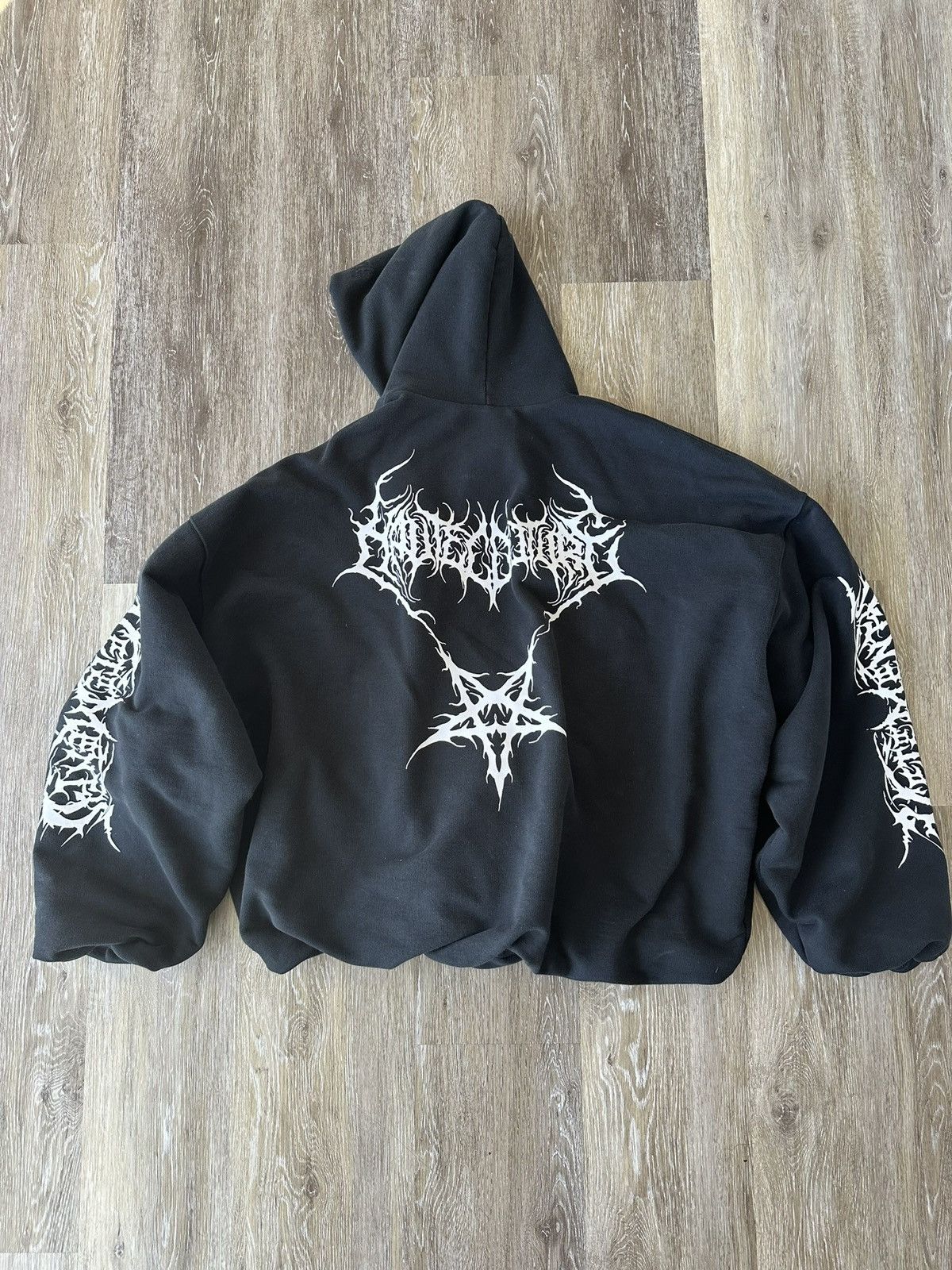 Vetements Vetements Death Metal Cropped Boxy Hoodie Size US M / EU 48-50 / 2 - 2 Thumbnail