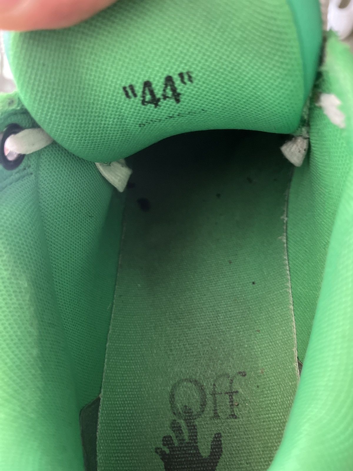 Off-White Off white “out of office” black green Size US 11.5 / EU 44-45 - 6 Thumbnail
