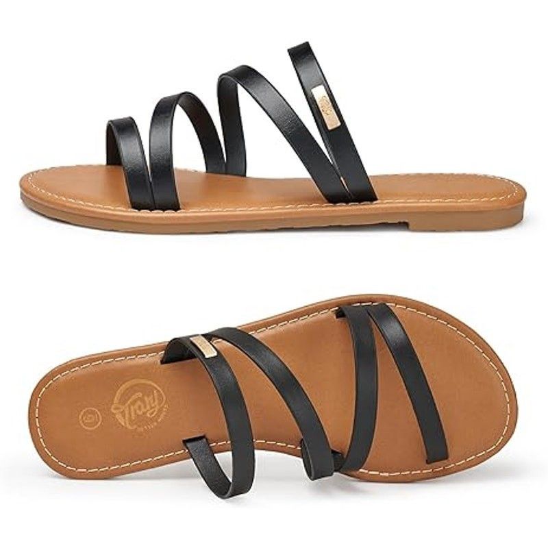 Other Trary Women's Size 9 Black Strappy Open Toe Sandals Size US 9 / IT 39 - 2 Thumbnail