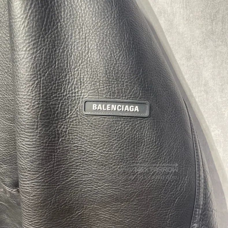 Balenciaga Balenciaga Patch Logo Hooded Leather Jacket Size US S / EU 44-46 / 1 - 4 Thumbnail