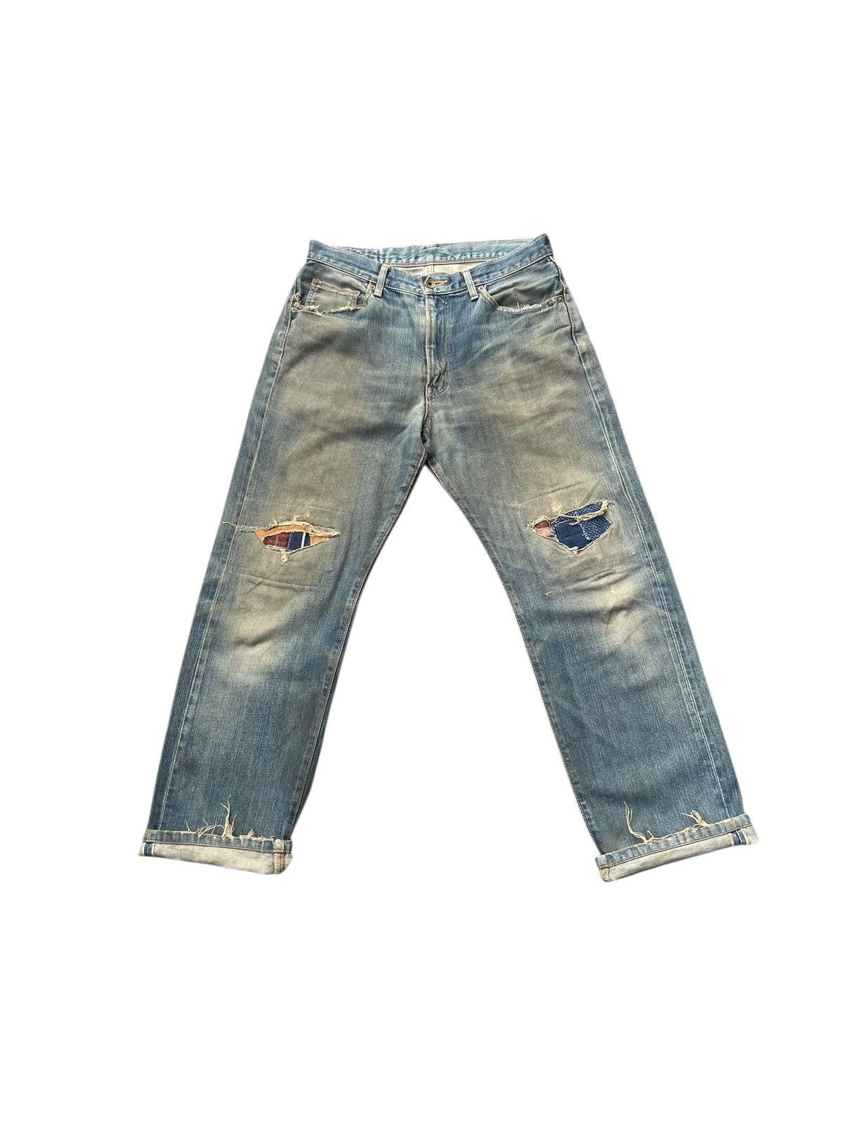 Edwin Vintage Edwin 505XX Selvedge Distresed Denim Size US 33 - 1 Thumbnail