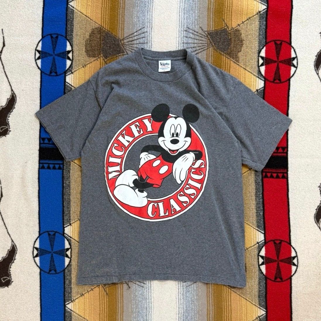 Vintage VINTAGE Mickey Mouse T-Shirt Gray L 1990s 90s Crew Neck Short Sleeve Volunteer Men Size Large Made In USA Boy/Girls? Size US L / EU 52-54 / 3 - 2 Thumbnail