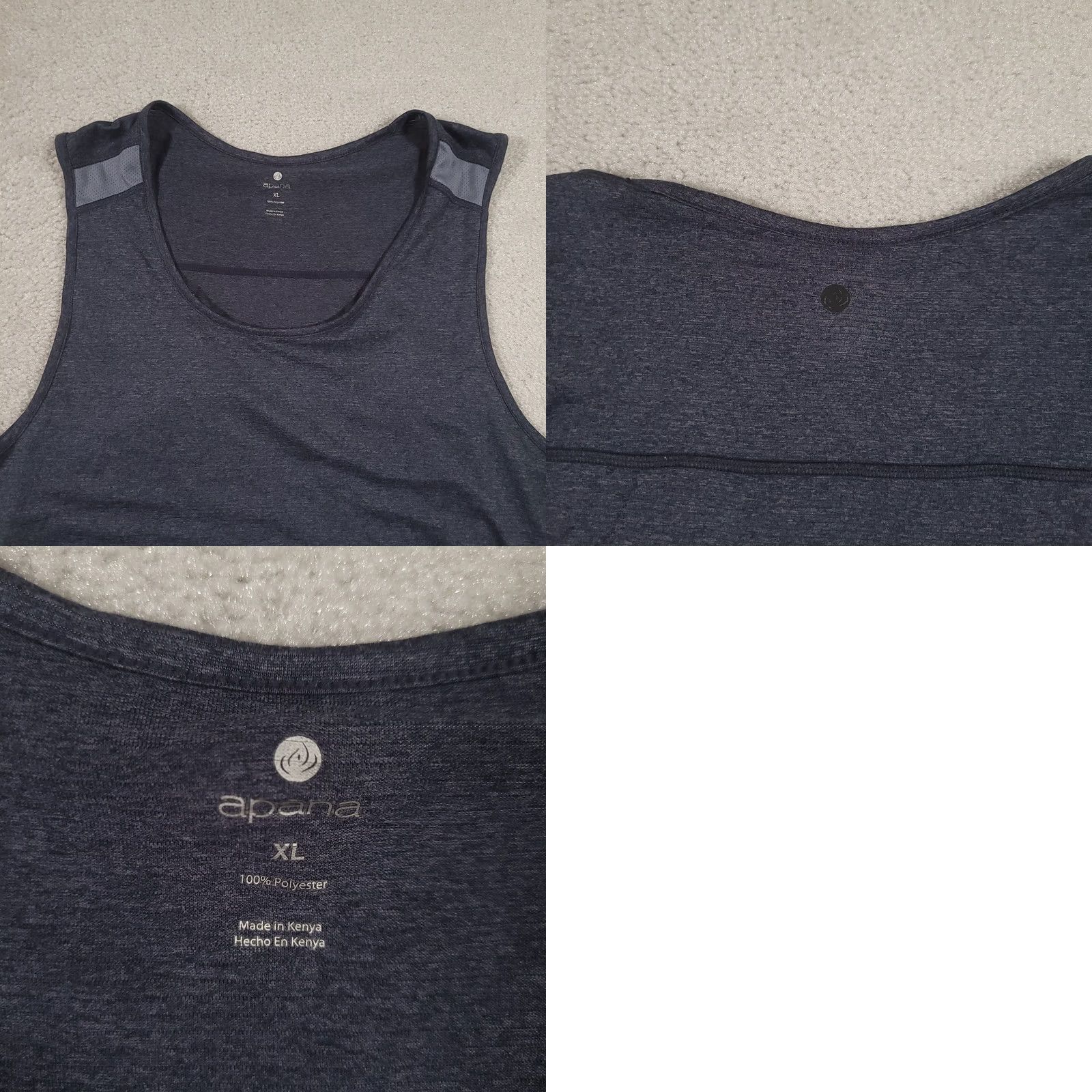 Vintage Apana Women's XL Gray Athletic Tank Top Shirt Tank Sleeveless Pullover Scoop Neck Casual Basic Regular Size XS? XL Size XL / US 12-14 / IT 48-50 - 8 Thumbnail