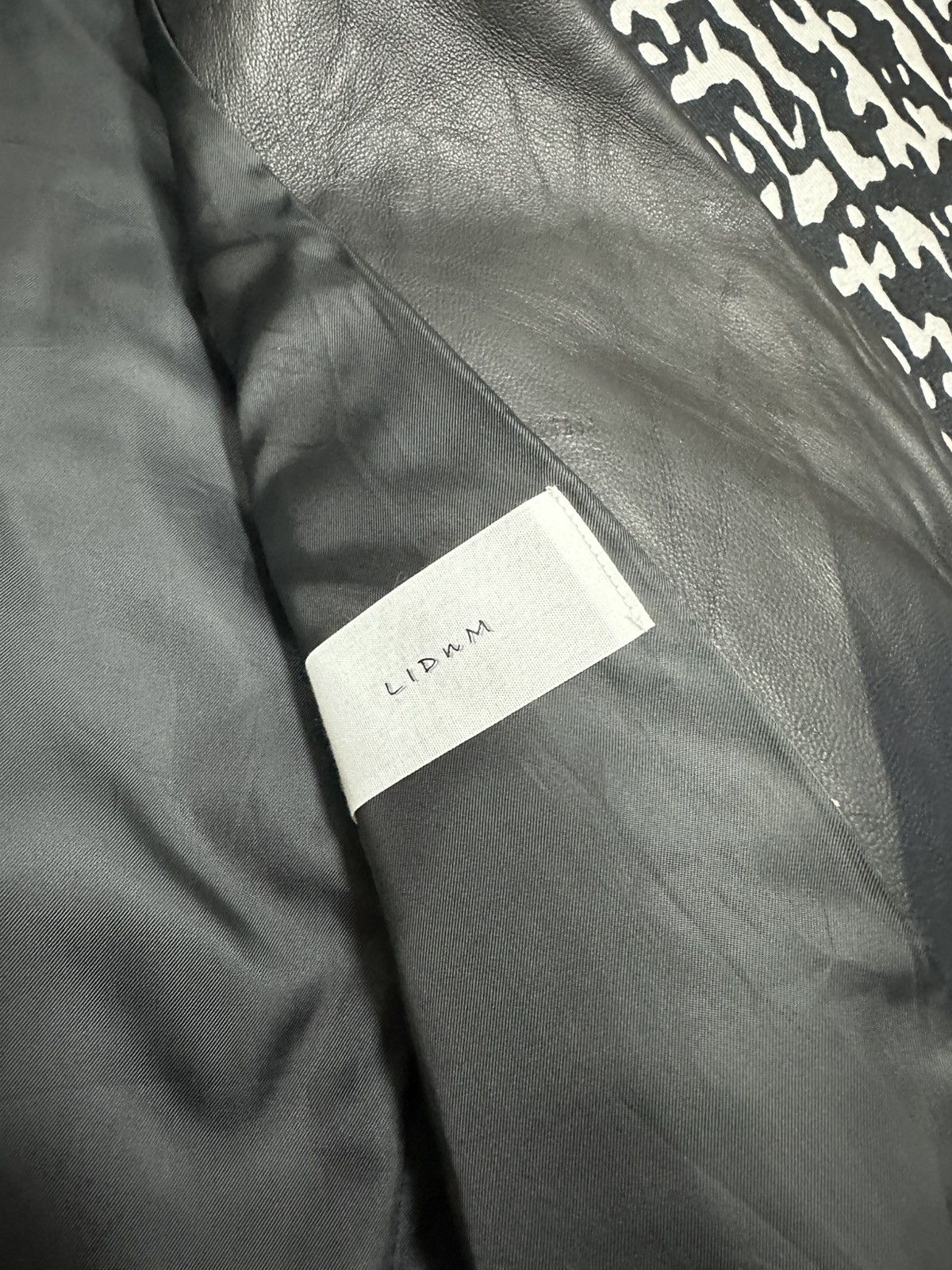 LIDNM Double Collar Leather Jacket