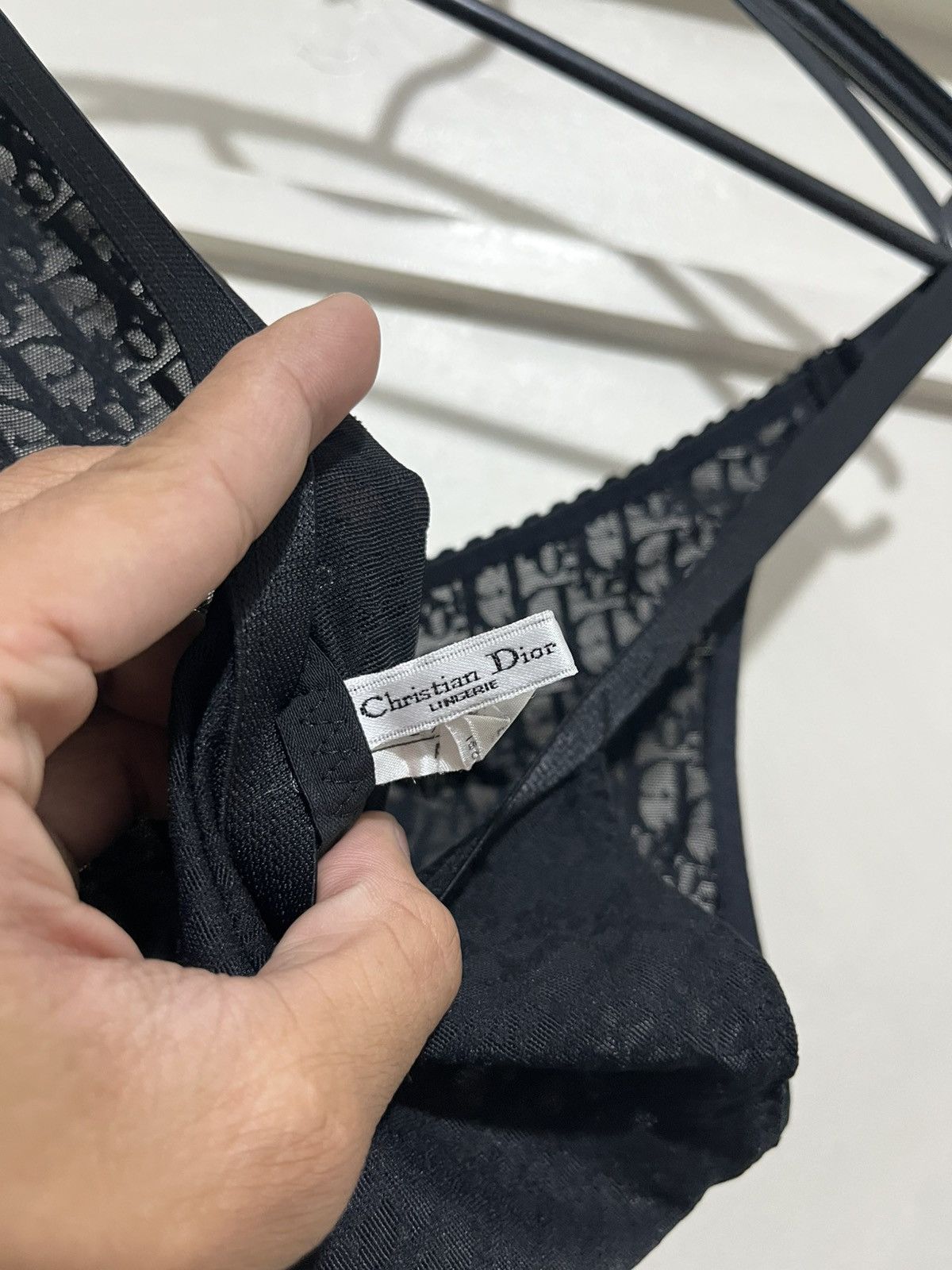 Dior Rare Vintage Christian Dior 1990’s Monogram Sheer Bodysuit Size L / US 10 / IT 46 - 9 Thumbnail