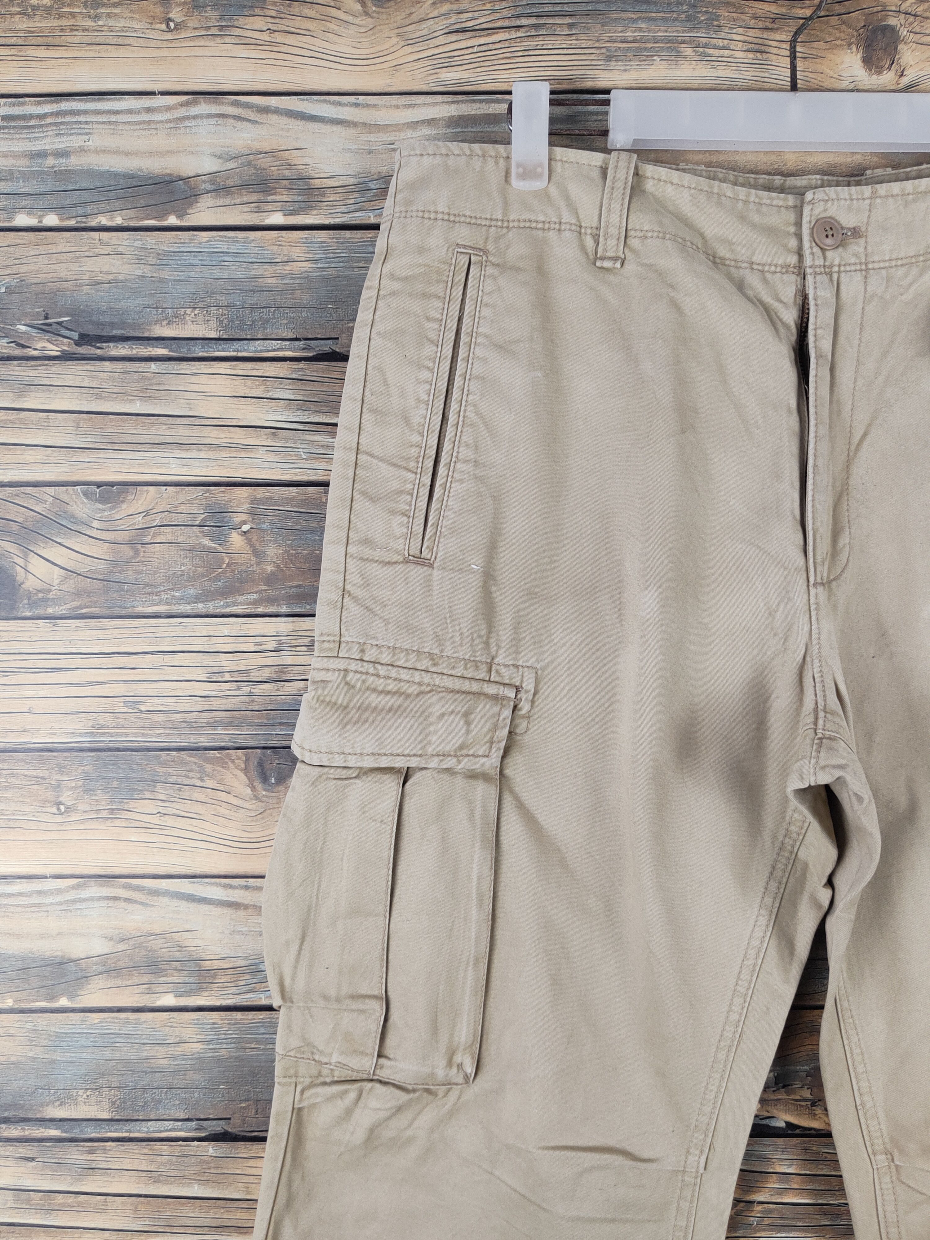 Japanese Brand DL Gap Beige Multipocket Tactical Cargo Pants #1357 Size US 34 / EU 50 - 3 Thumbnail