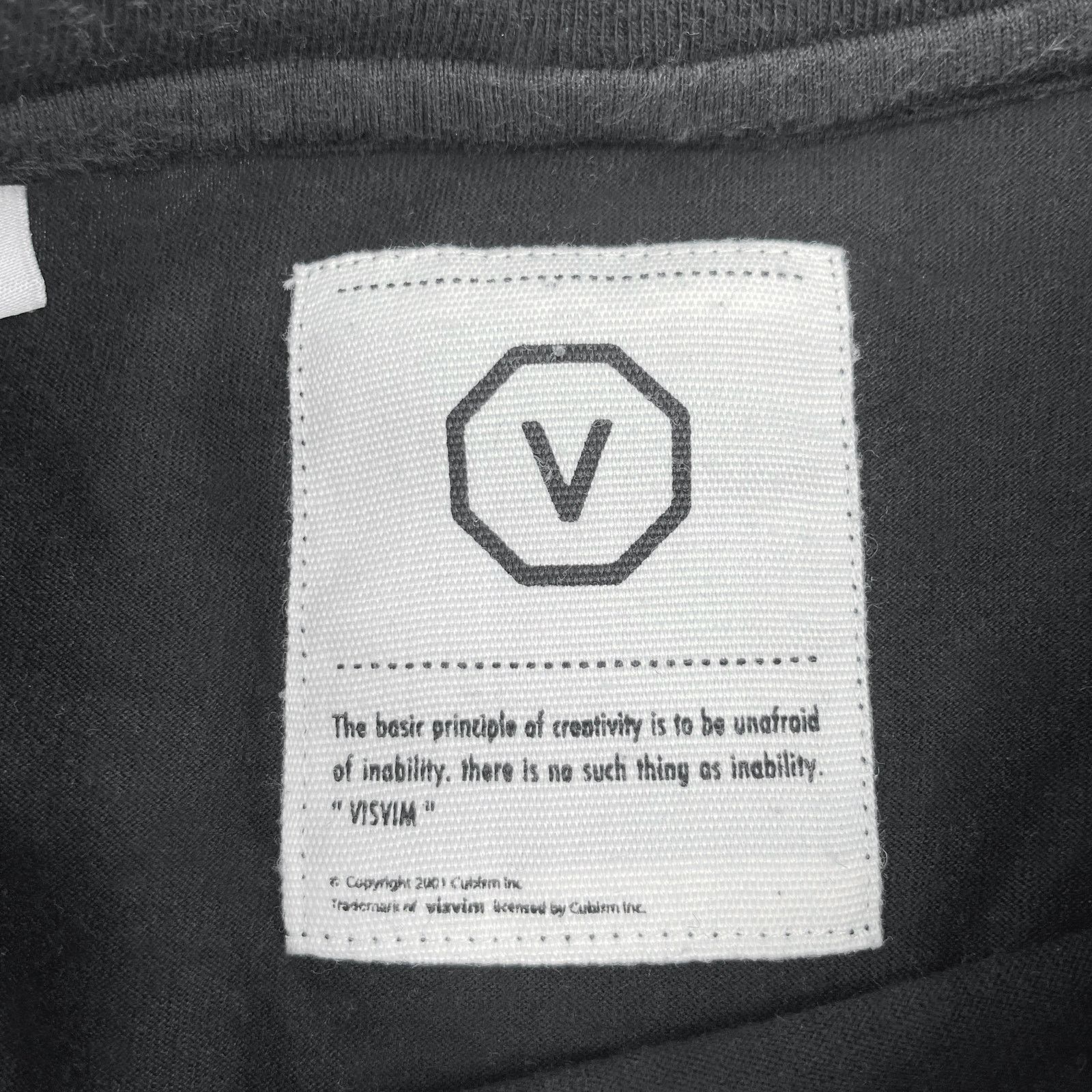 Visvim 🔴 Visvim Velour Detail T-Shirt - Black Size US S / EU 44-46 / 1 - 4 Thumbnail