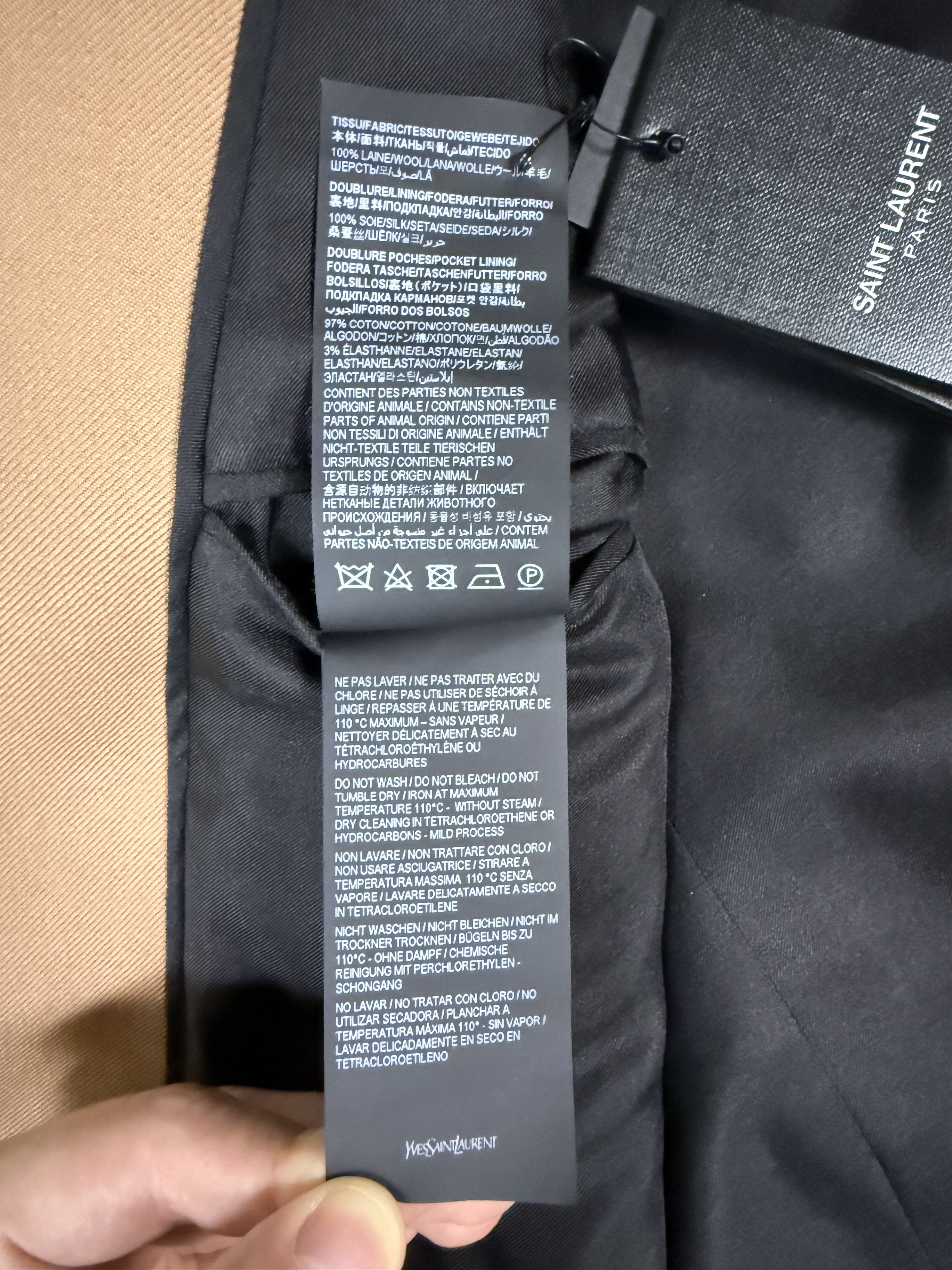 Saint Laurent Paris $3500 Saint Laurent Paris Wool Gabardine Jacket Size M / US 6-8 / IT 42-44 - 11 Thumbnail